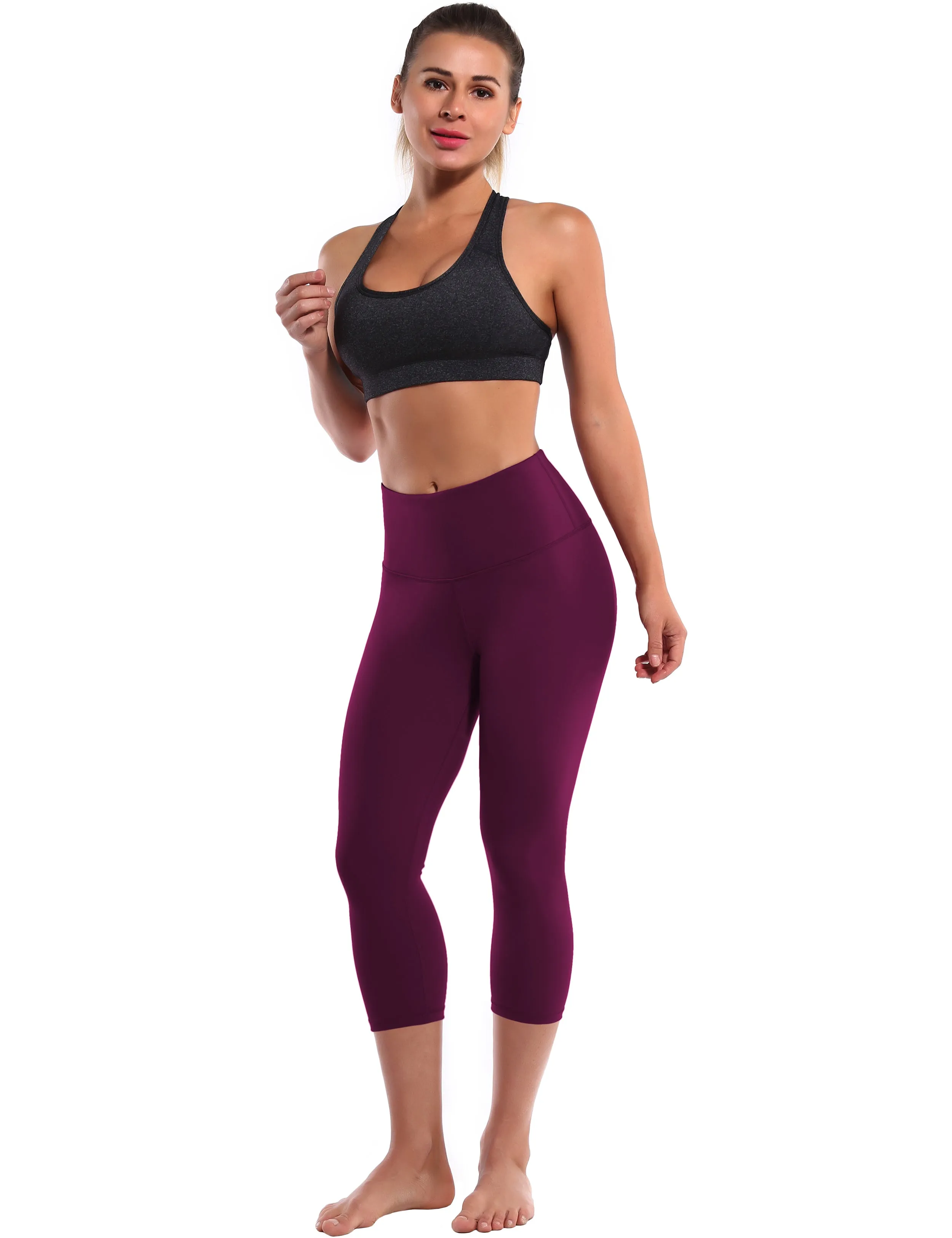 19" High Waist Crop Tight Capris grapevine_yoga