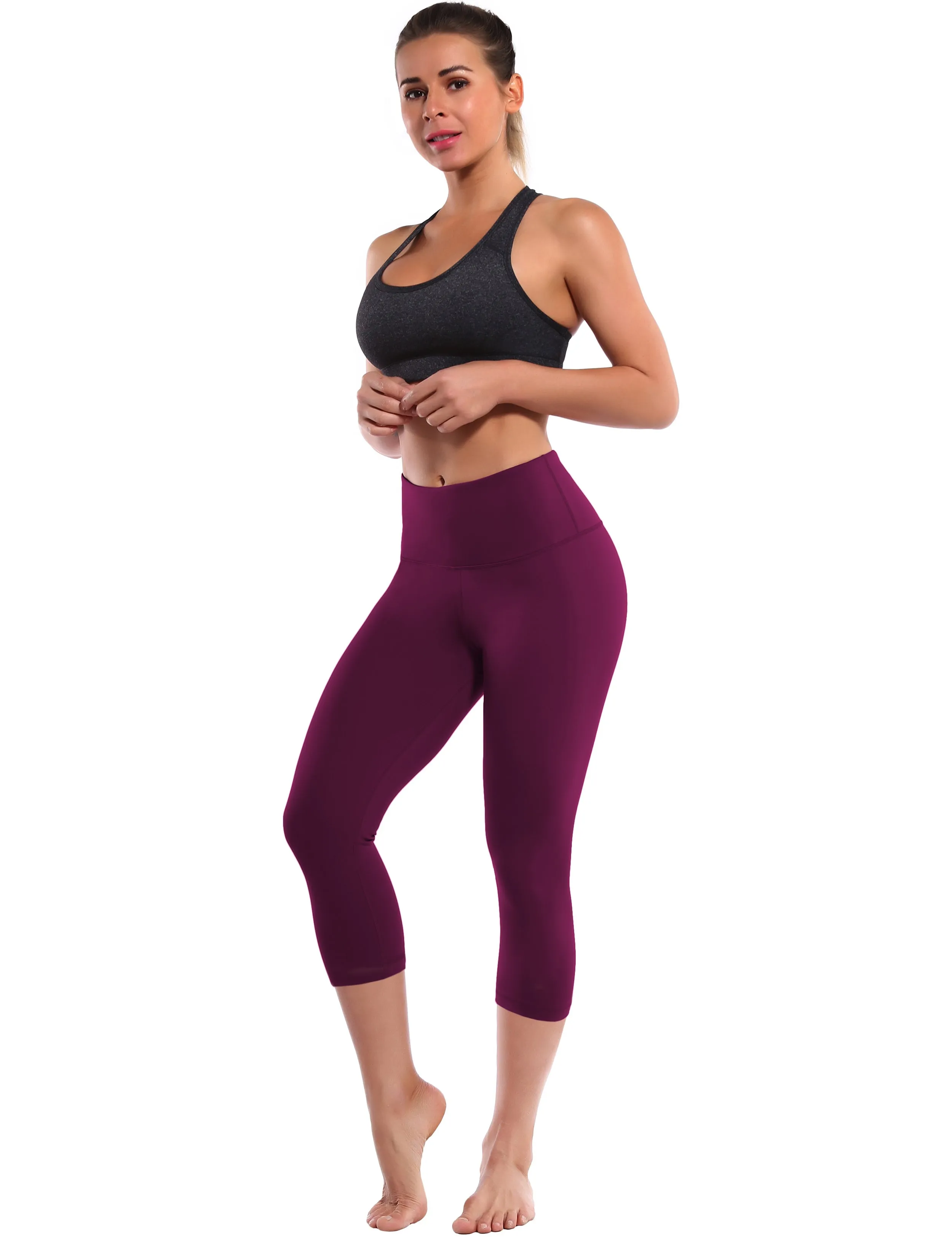 19" High Waist Crop Tight Capris grapevine_yoga
