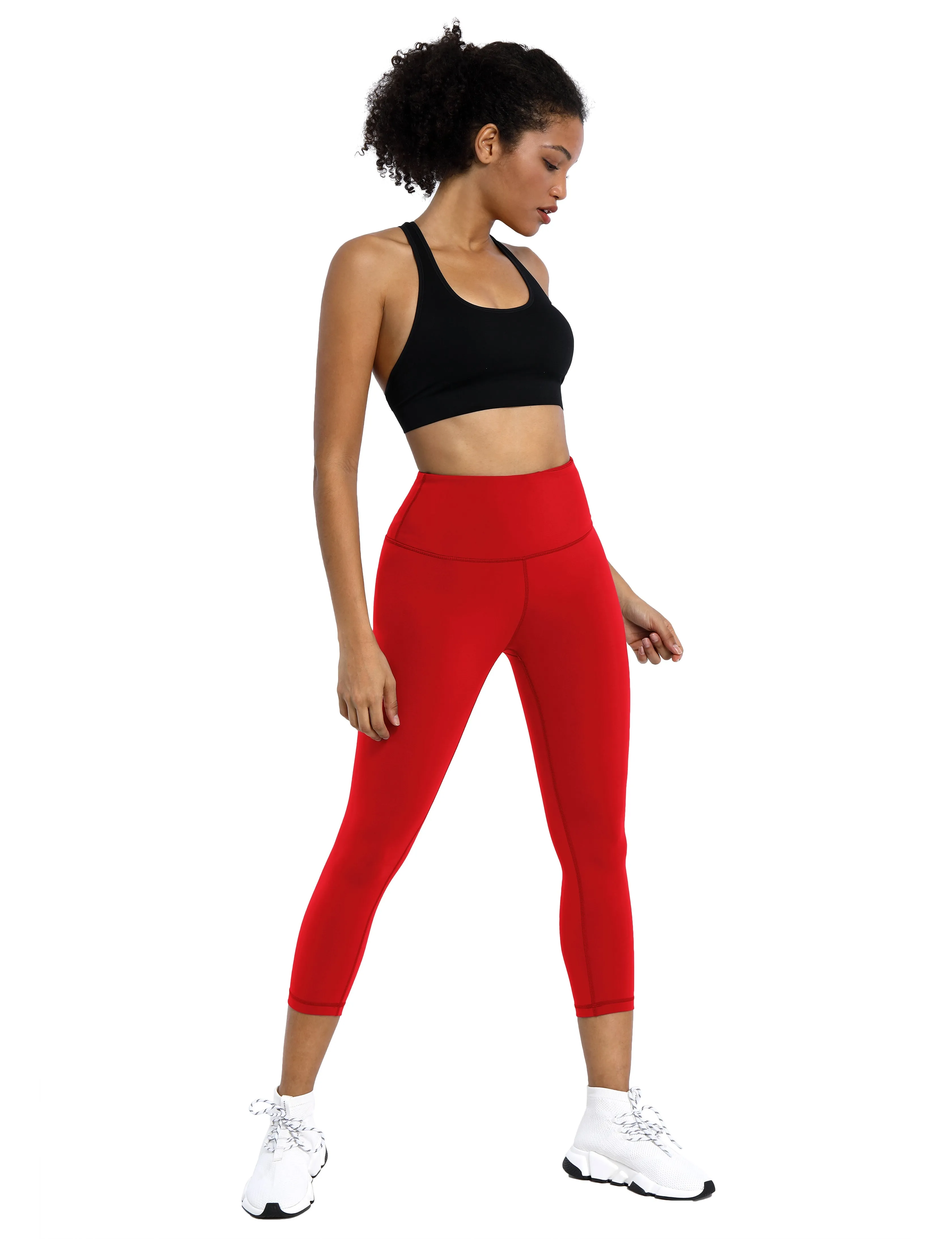 19" High Waist Crop Tight Capris scarlet_yoga