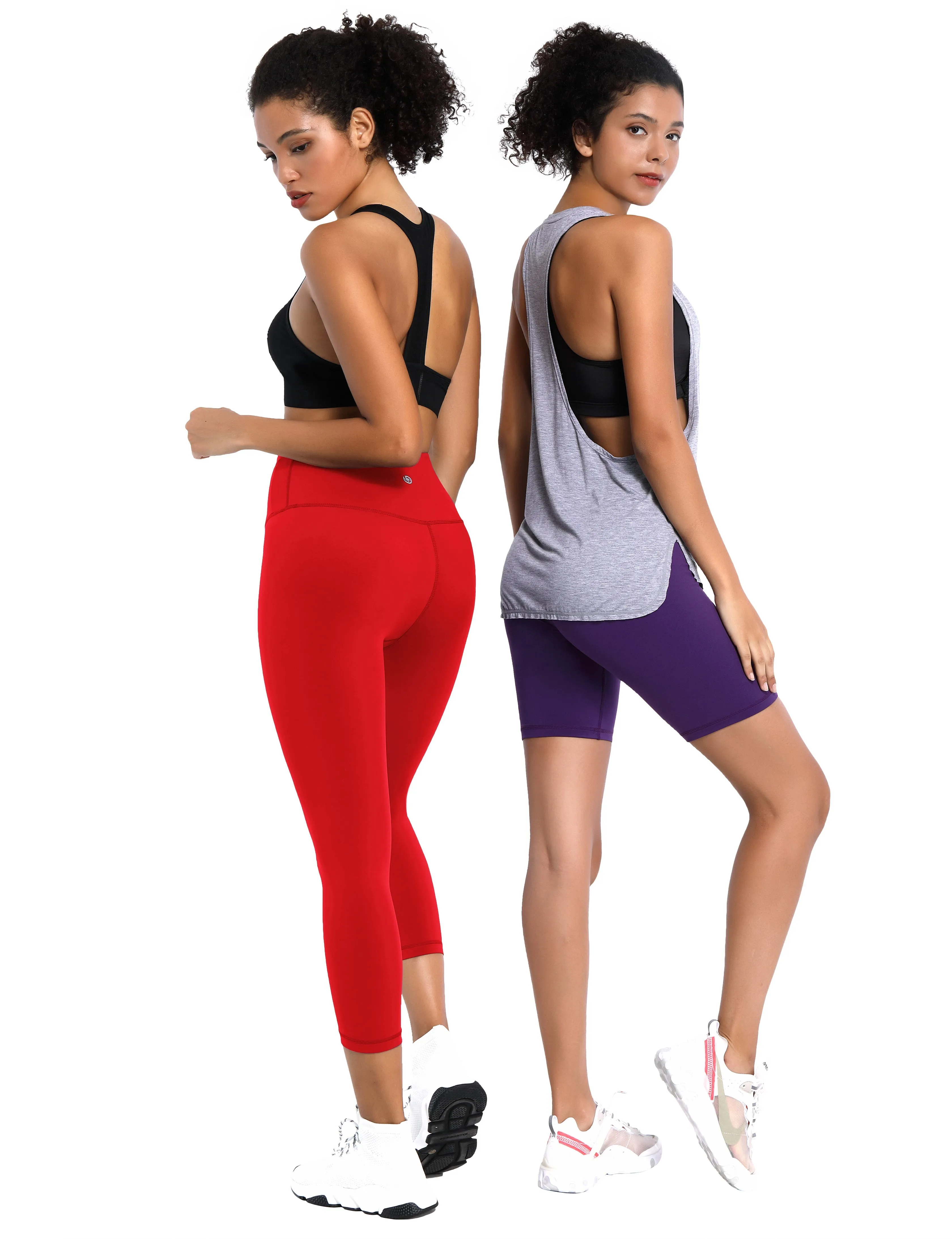 19" High Waist Crop Tight Capris scarlet_yoga