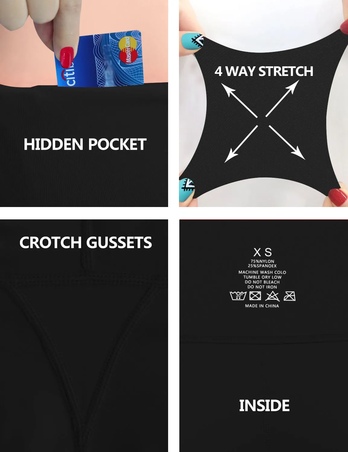 22" High Waist Crop Tight Capris black_yoga