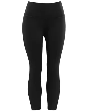 22" High Waist Crop Tight Capris black_yoga