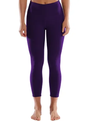 22" High Waist Side Line Capris eggplantpurple_yoga