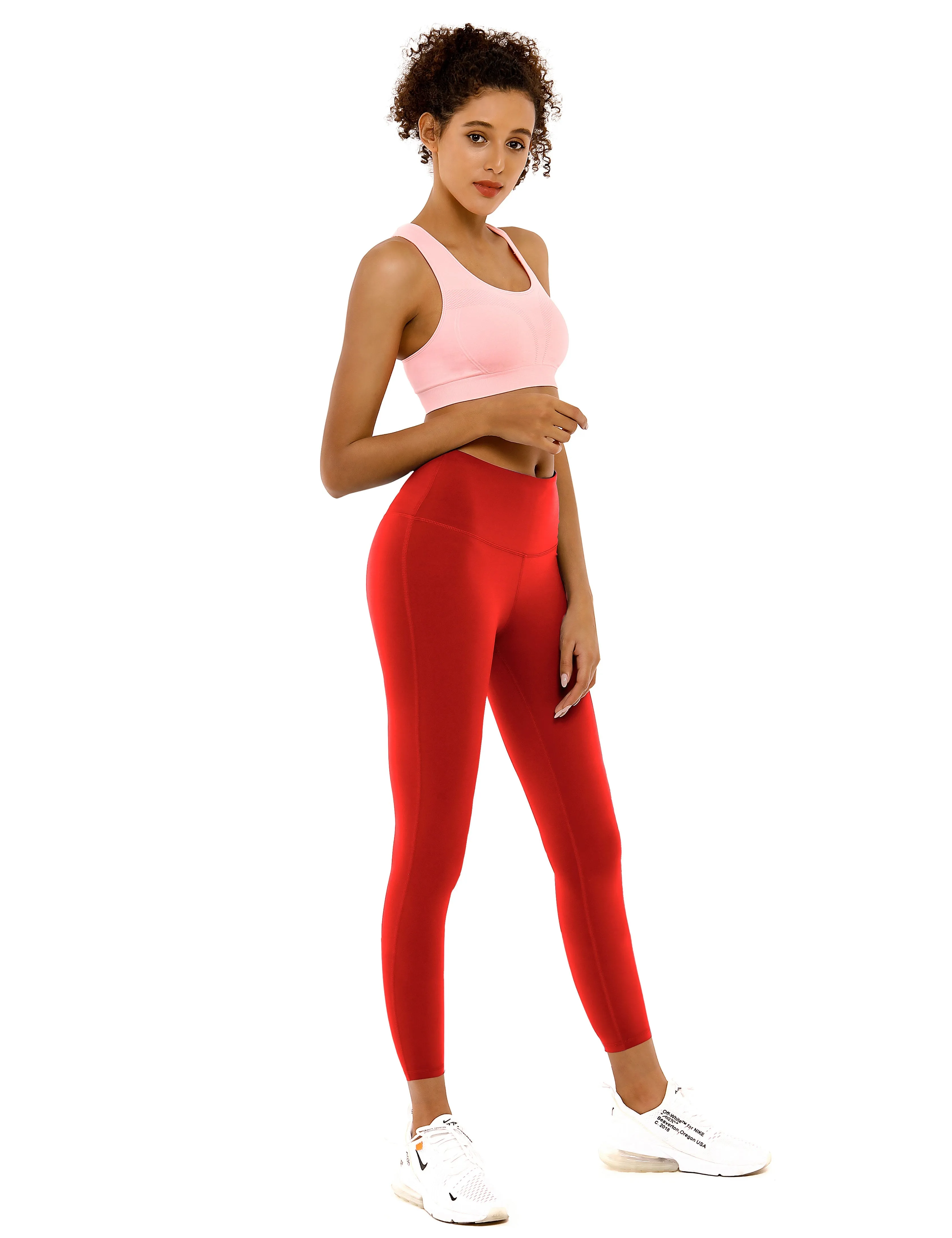 22" High Waist Side Line Capris scarlet_yoga