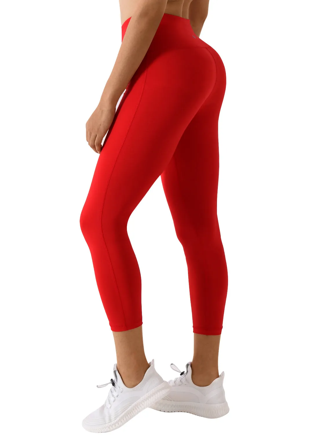 22" High Waist Side Line Capris scarlet_yoga