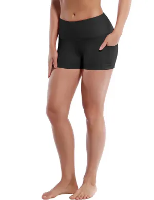 2.5" Side Pockets Yoga Shorts black_yoga