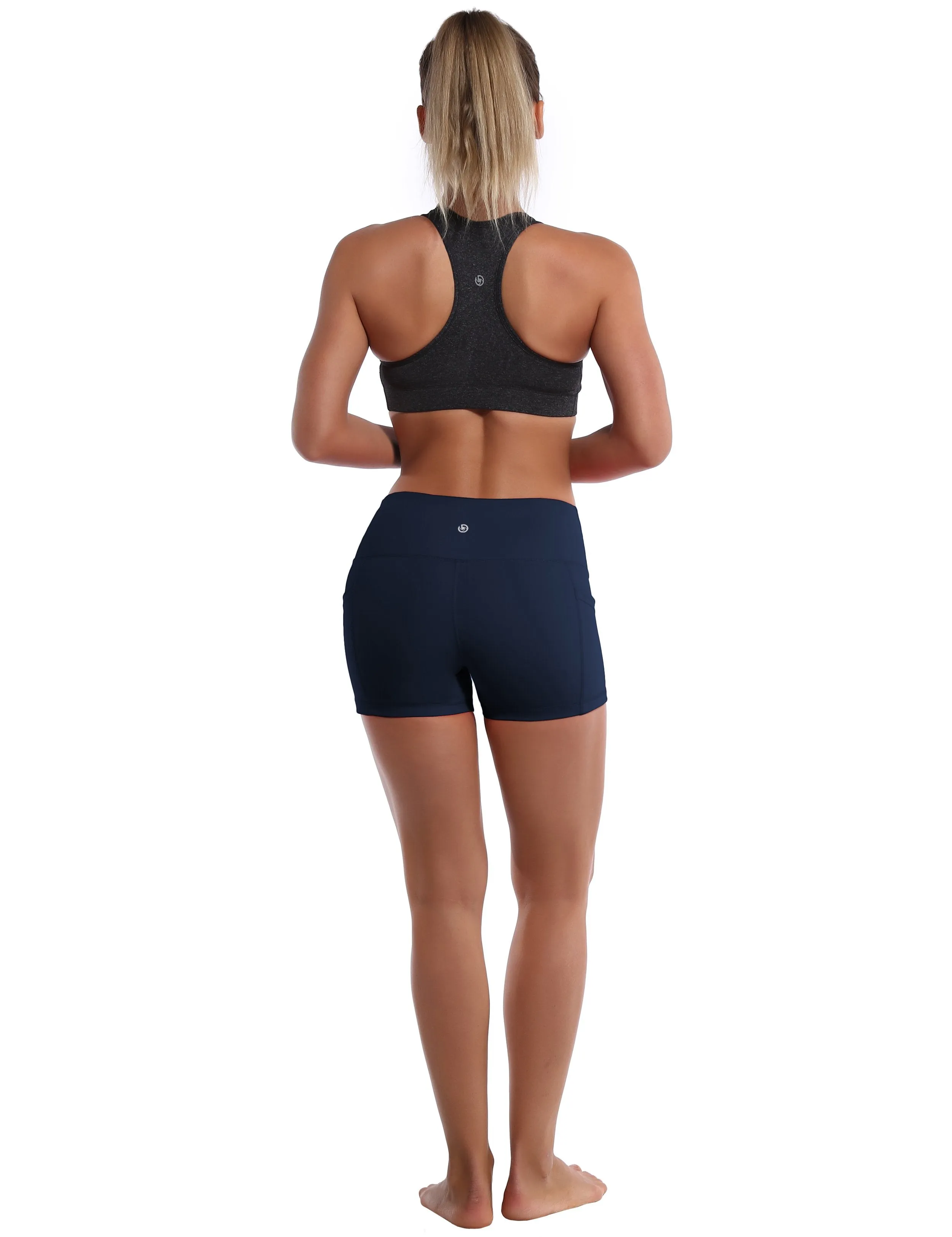 2.5" Side Pockets Yoga Shorts darknavy ins_yoga