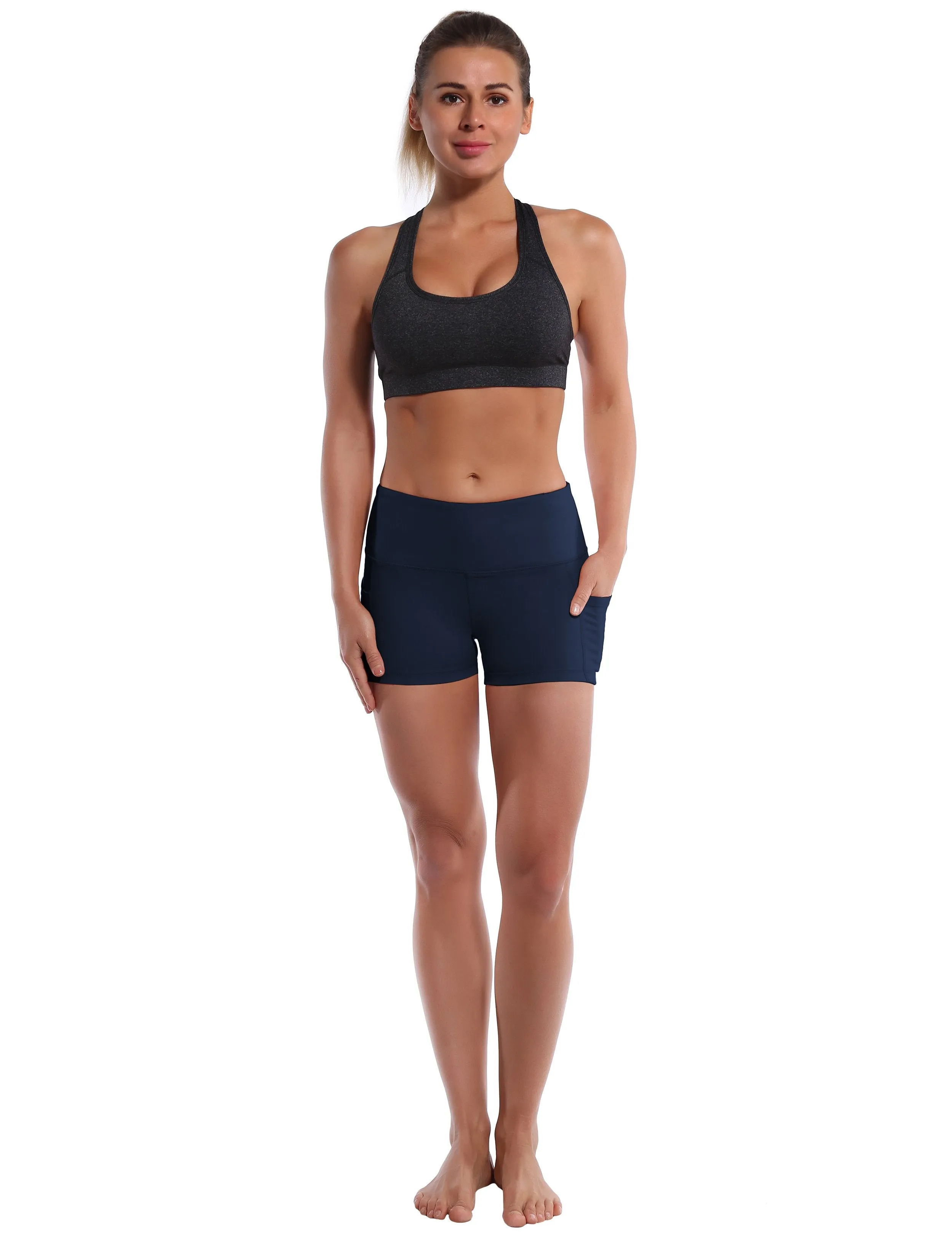 2.5" Side Pockets Yoga Shorts darknavy ins_yoga