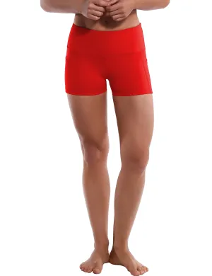 2.5" Side Pockets Yoga Shorts scarlet_yoga