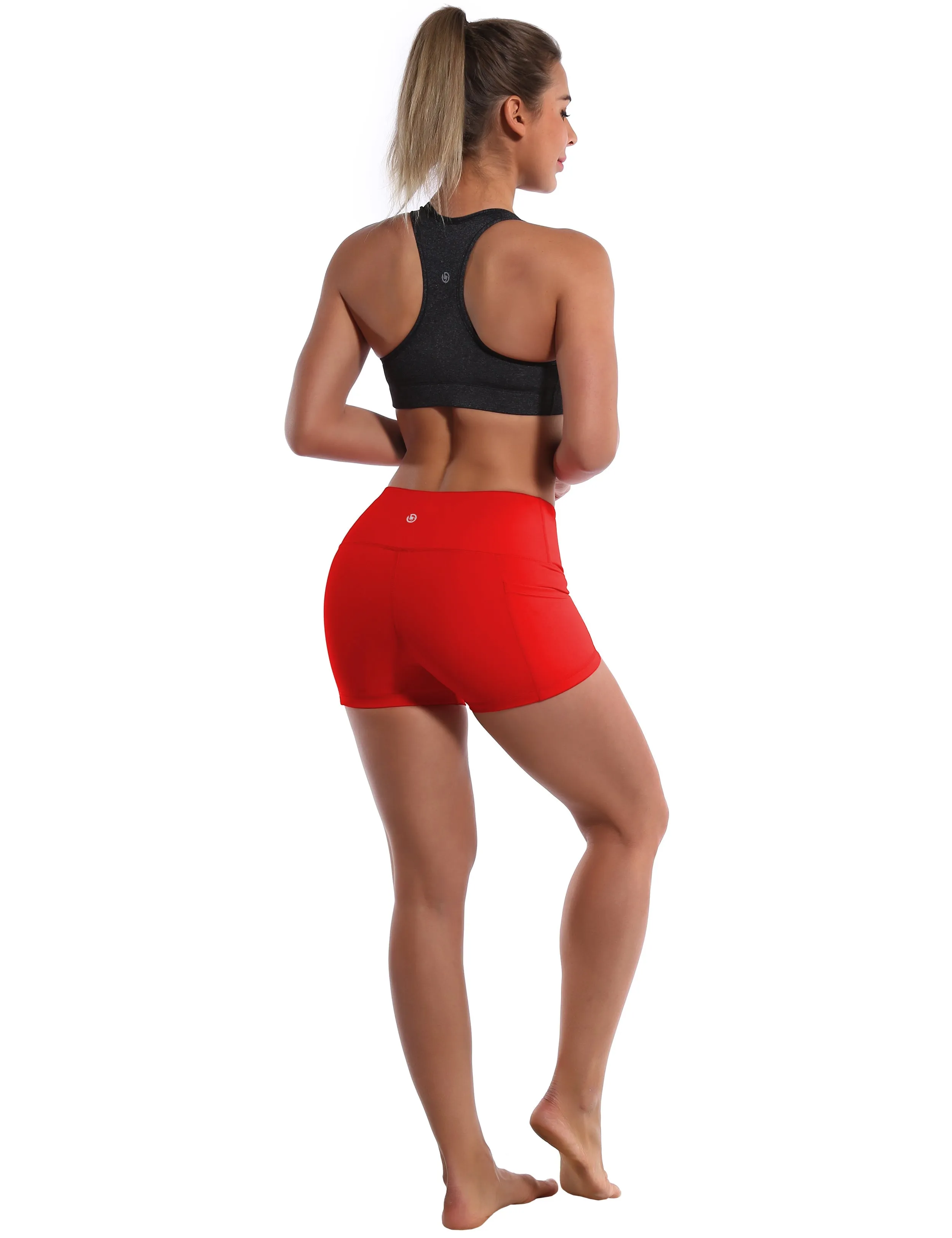 2.5" Side Pockets Yoga Shorts scarlet_yoga