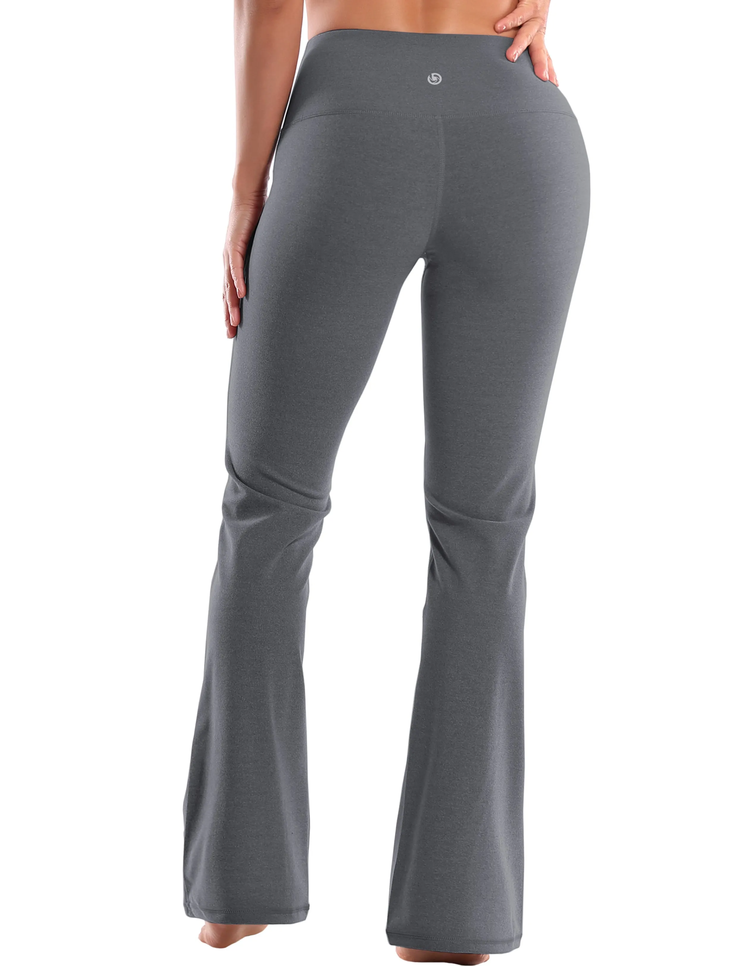 29" 31" 33" 35" 37" High Waist Bootcut Leggings heathercharcoal_yoga