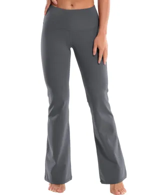 29" 31" 33" 35" 37" High Waist Bootcut Leggings heathercharcoal_yoga