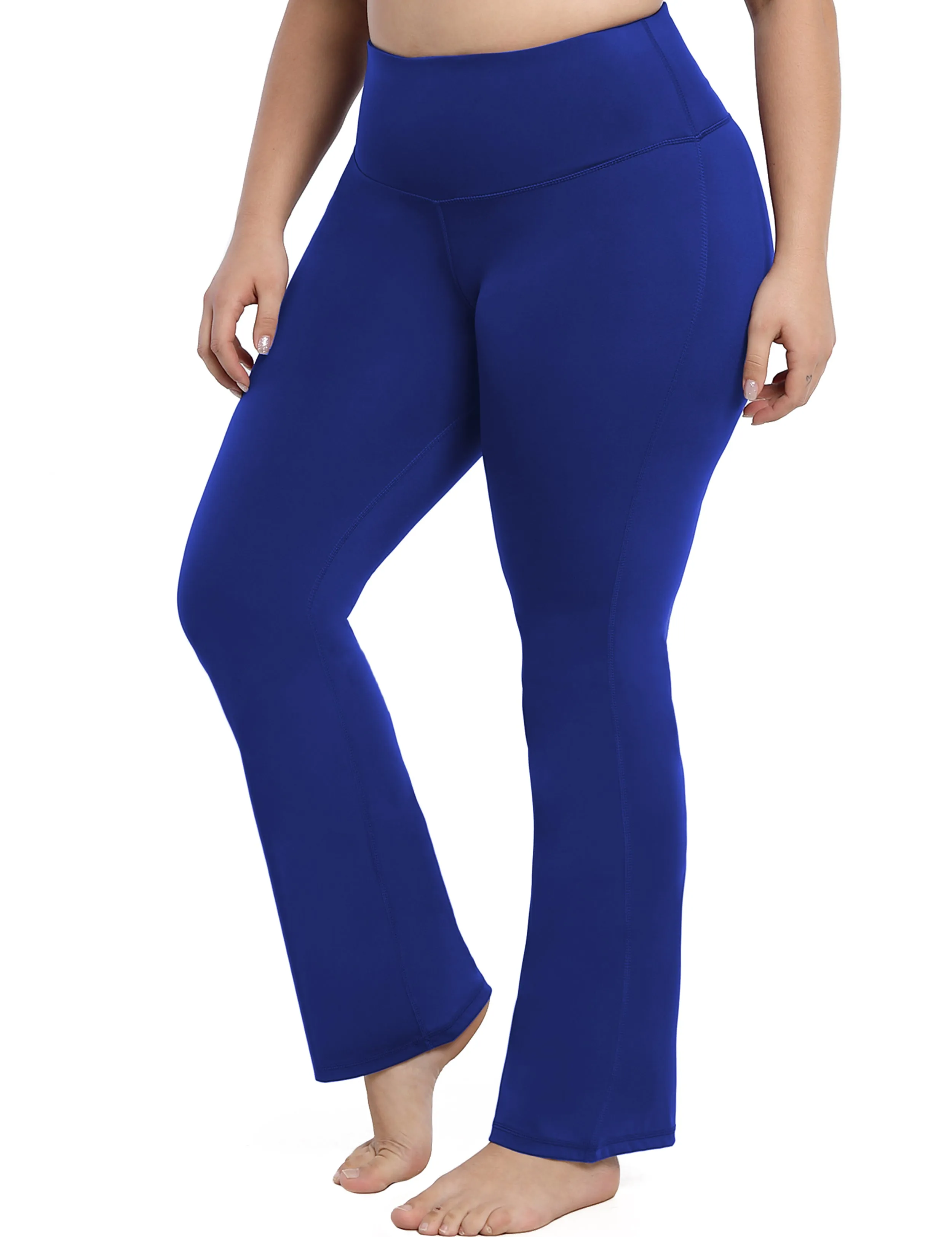 29" 31" 33" 35" 37" High Waist Bootcut Leggings Navy_yoga