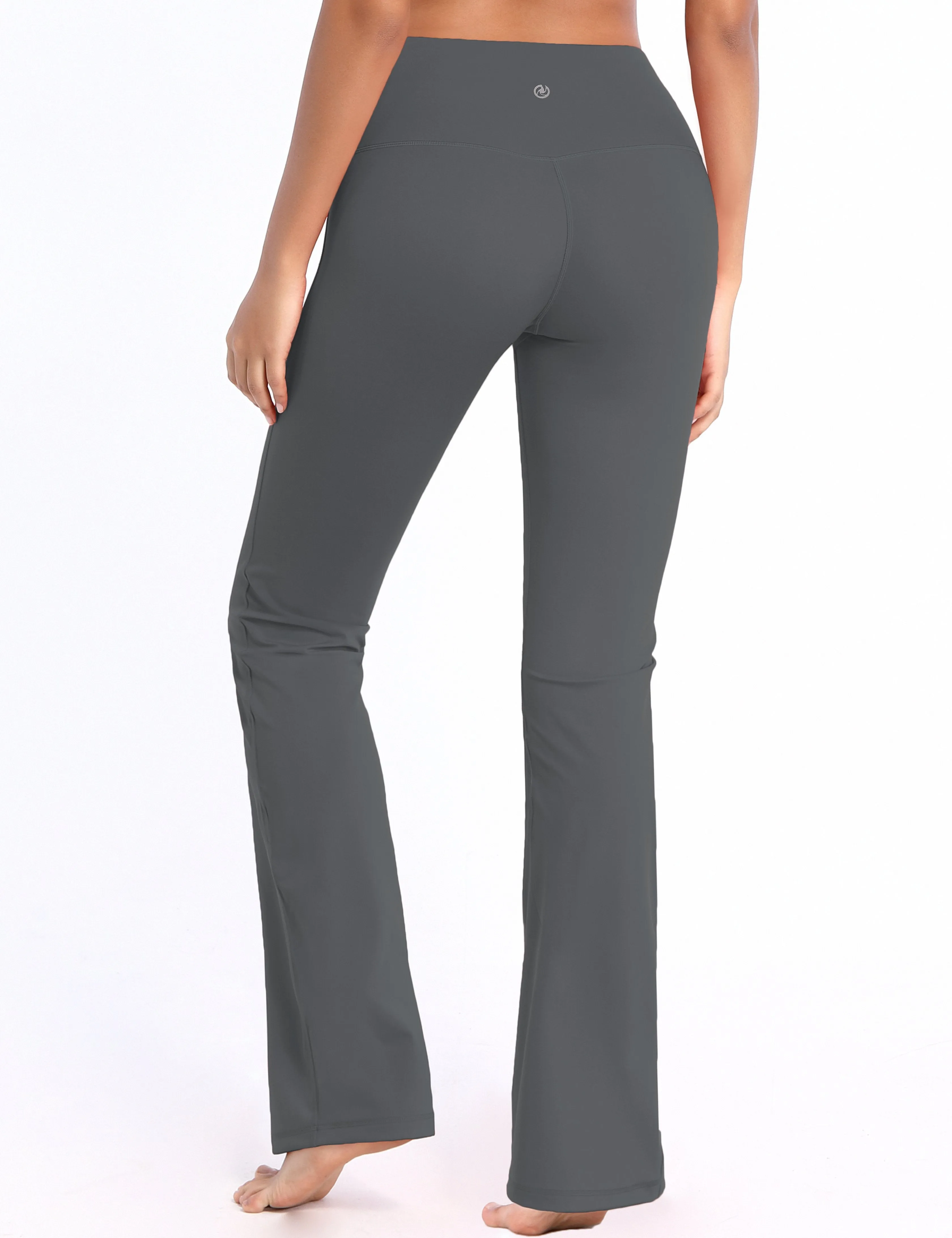 29" 31" 33" 35" 37" High Waist Bootcut Leggings Shadowcharcoal ins_yoga