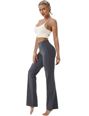 29" 31" 33" 35" Cotton Bootcut Leggings heathercharcoal_yoga