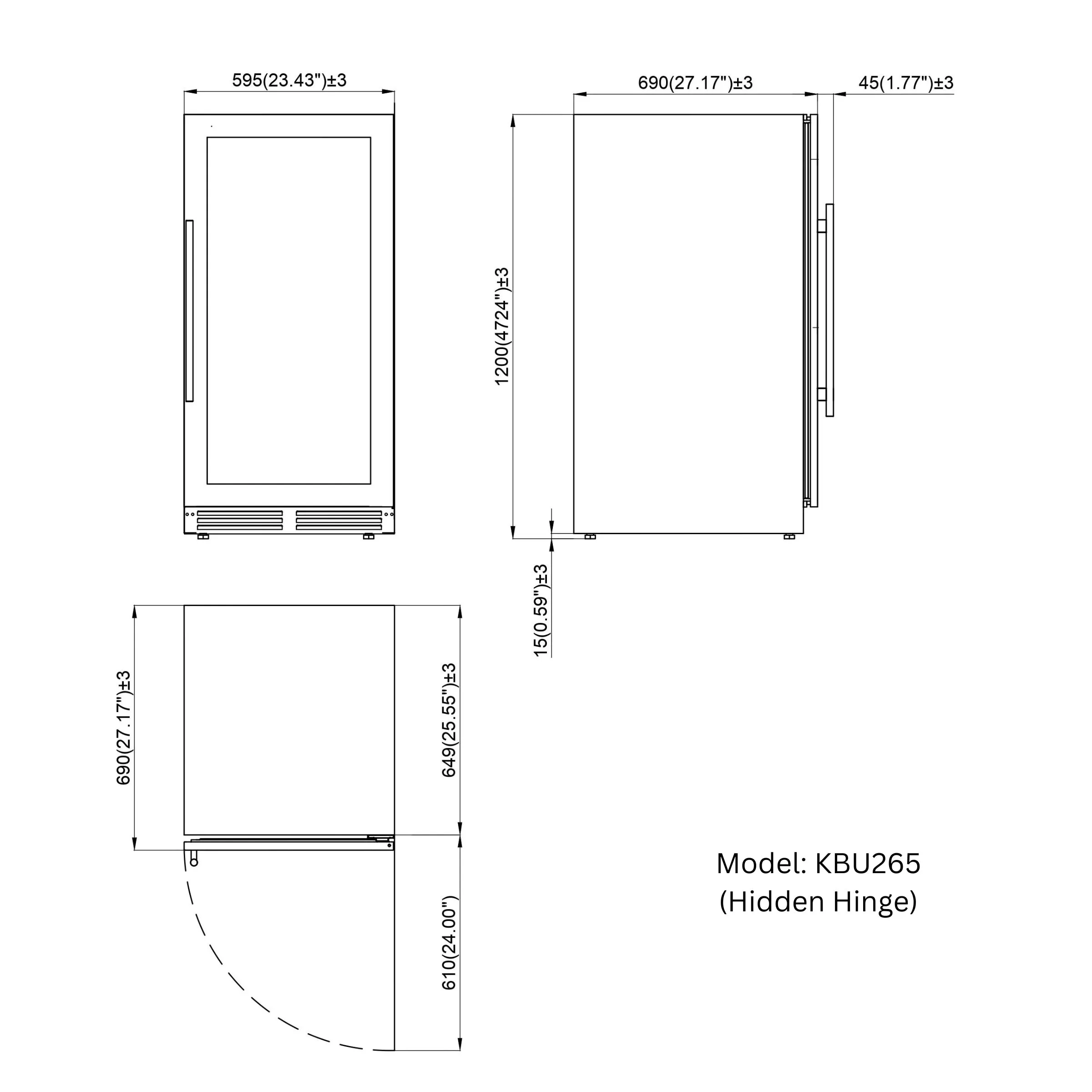 47" High Upright Wine & Beverage Refrigerator Combo with Low-E Glass Door