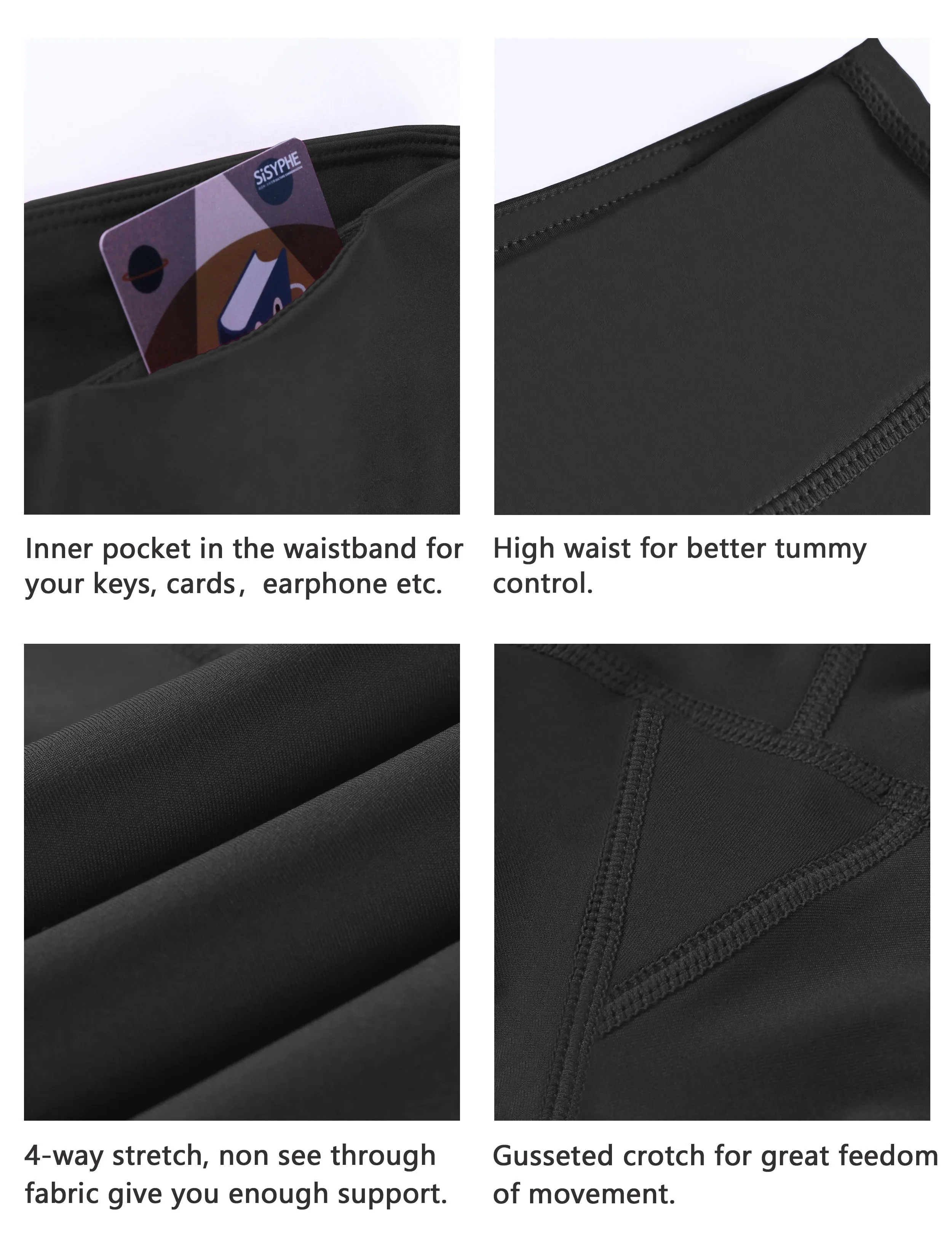 8" High Waist Yoga Shorts shadowcharcoal_yoga