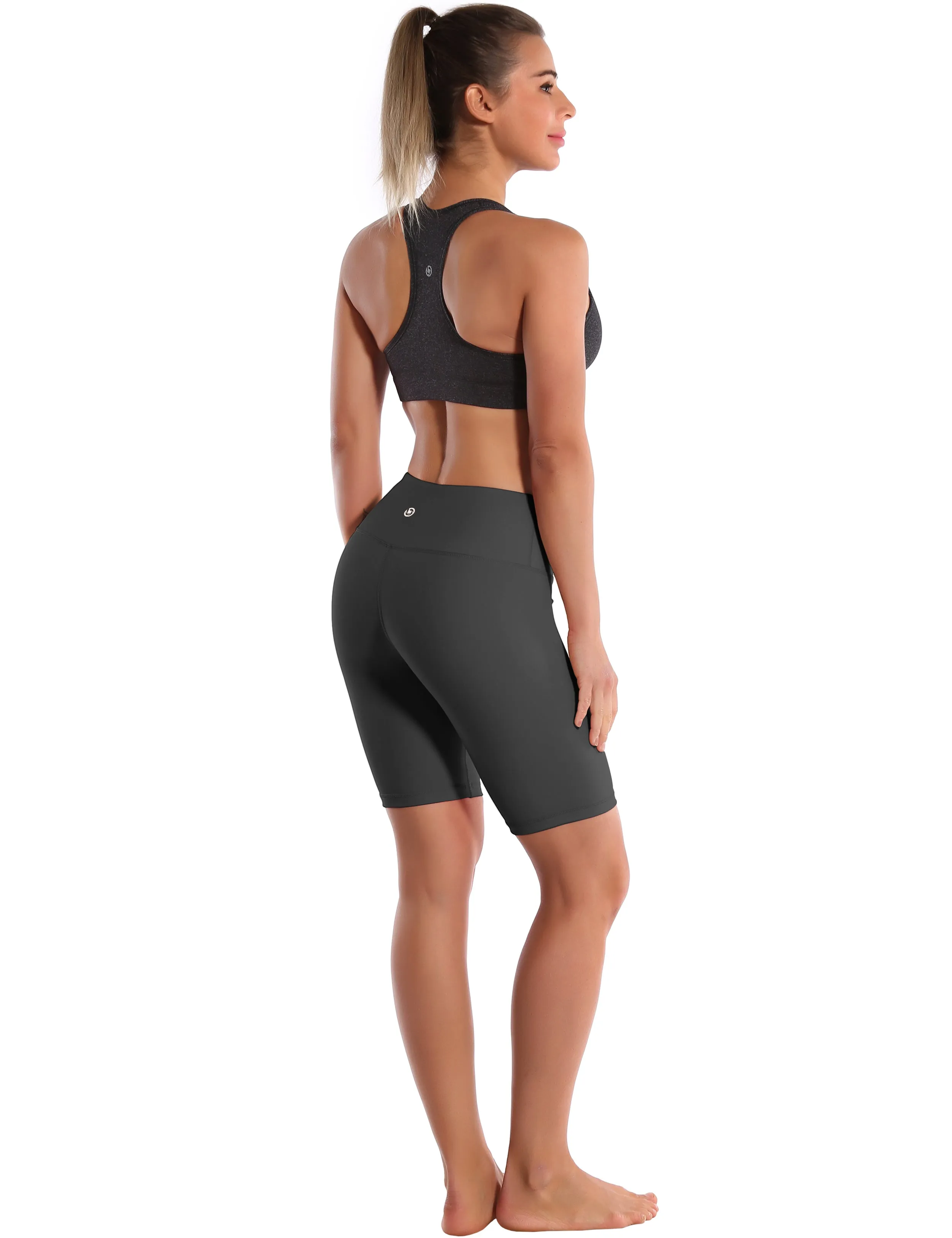 8" High Waist Yoga Shorts shadowcharcoal_yoga