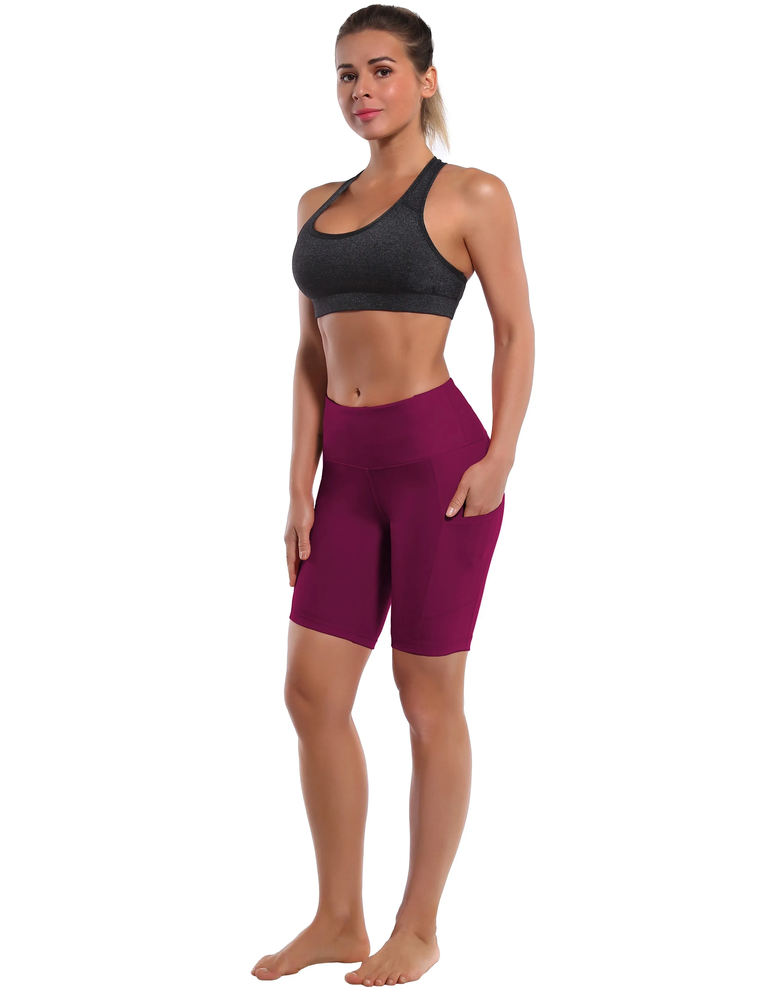 8" Side Pockets Yoga Shorts grapevine_yoga