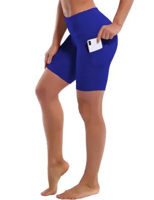 8" Side Pockets Yoga Shorts navy_yoga