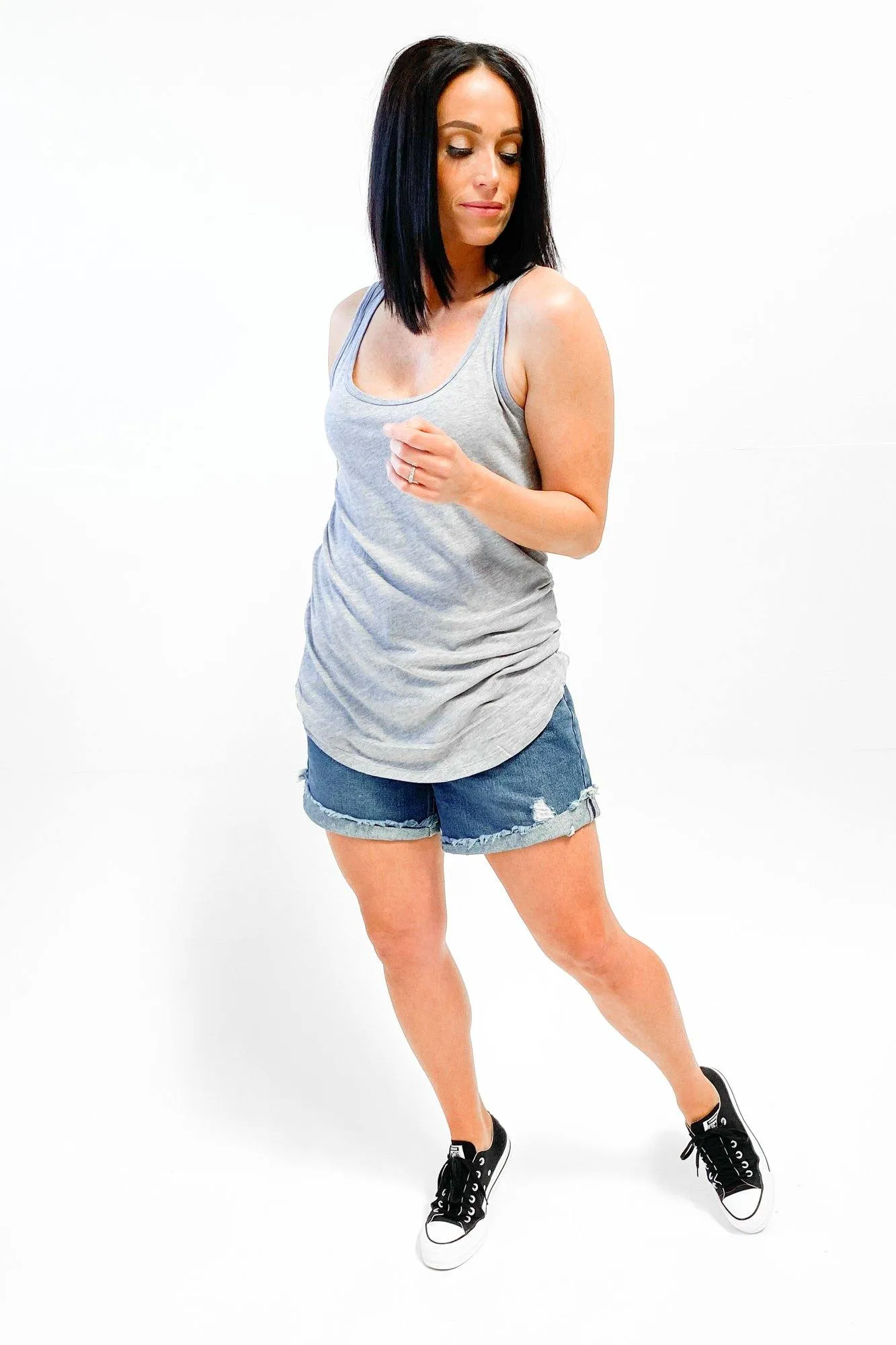 AS Colour Dash Racerback Singlet Grey Marle