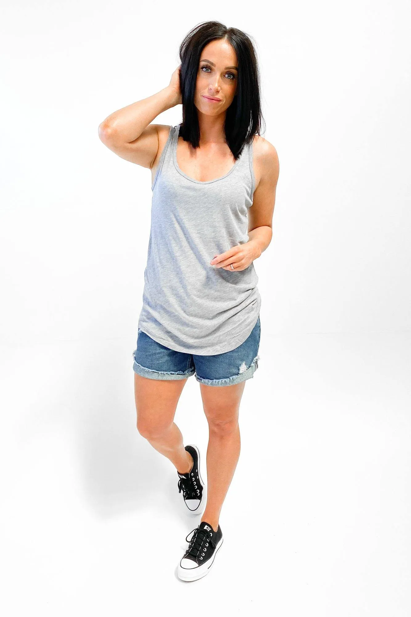 AS Colour Dash Racerback Singlet Grey Marle
