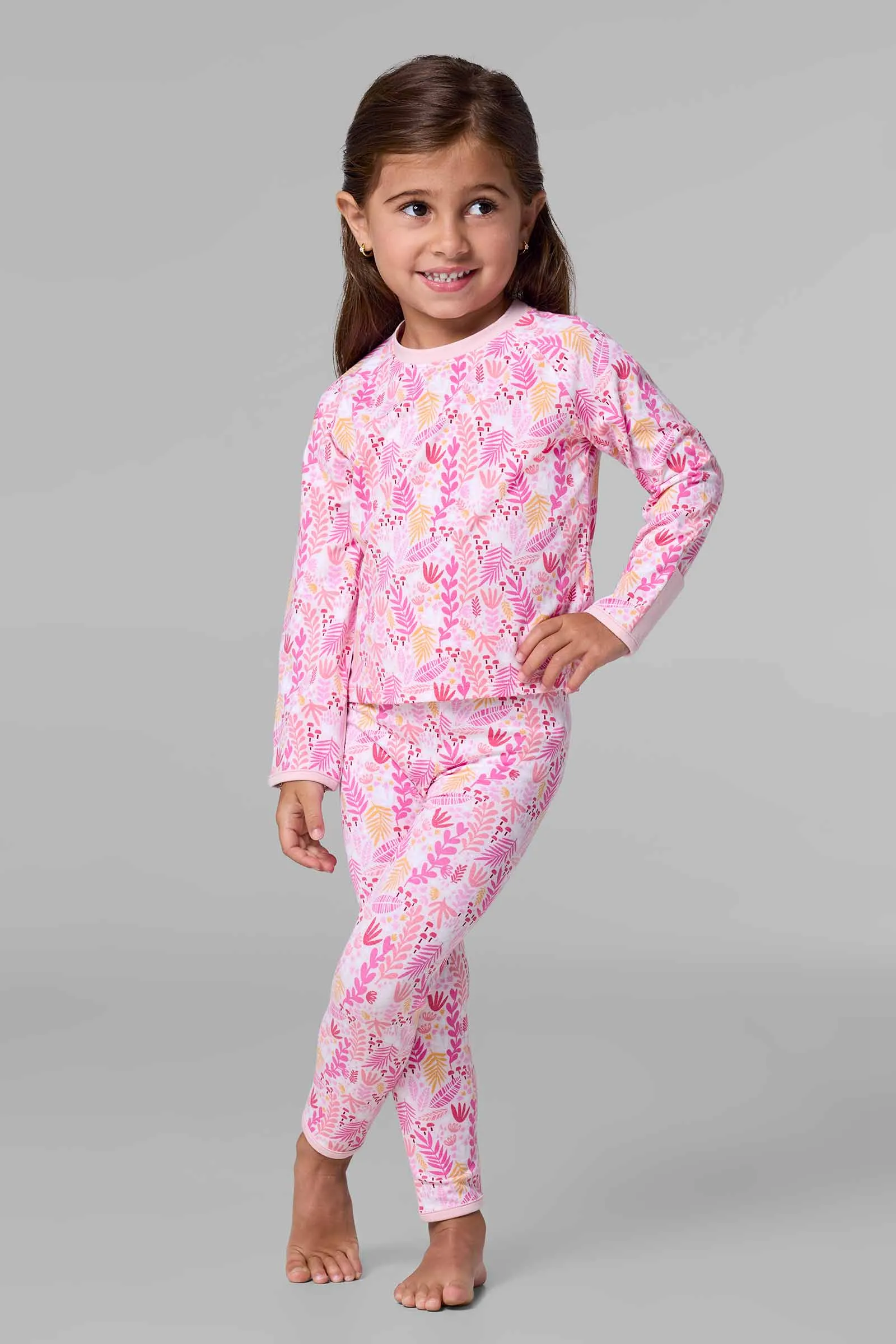 Baby LumaLeo Leggings | Soft Pink Blooming Forest