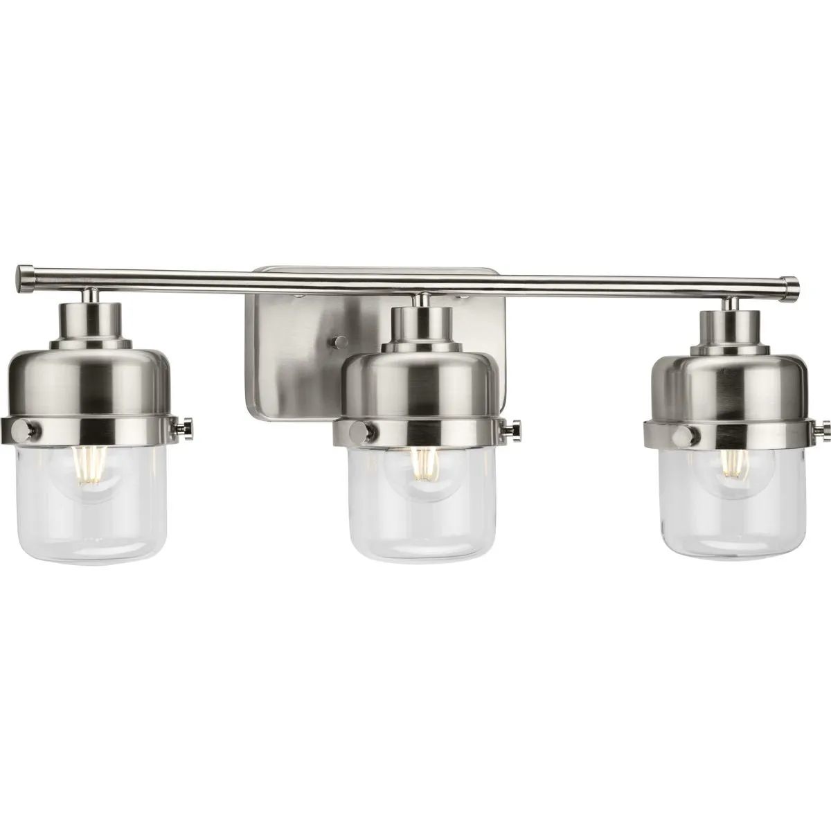 Beckner Collection Three-Light Clear Glass Bath Light
