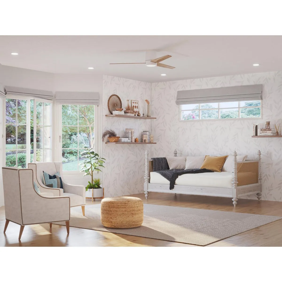 Braden Collection 56" Three-Blade Indoor Hugger Ceiling Fan