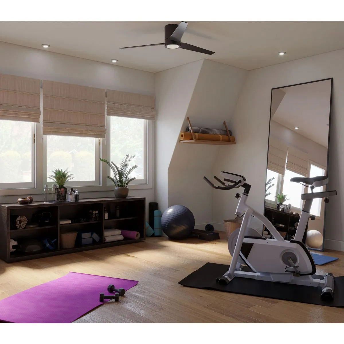 Braden Collection 56" Three-Blade Indoor Hugger Ceiling Fan