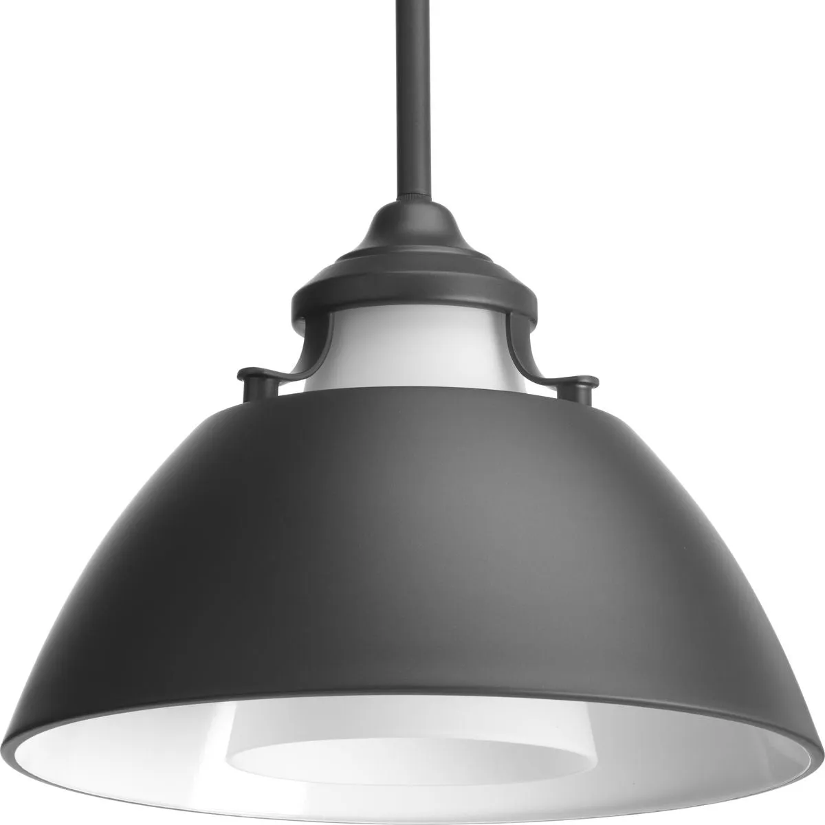 Carbon Collection One-Light Etched White Glass Pendant Light