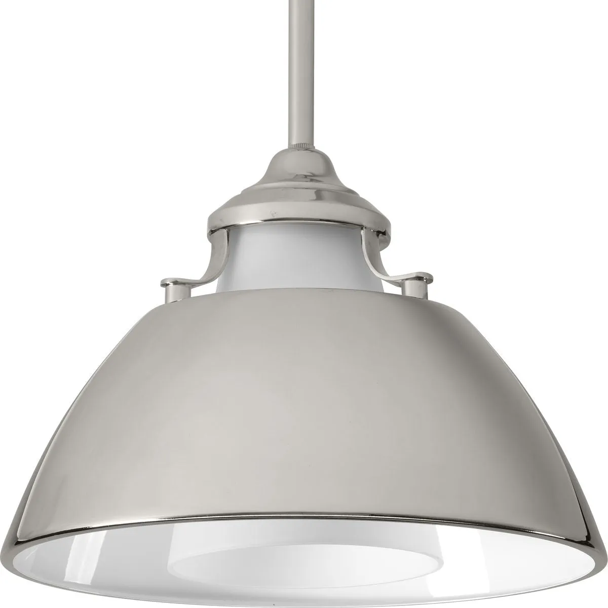 Carbon Collection One-Light Etched White Glass Pendant Light