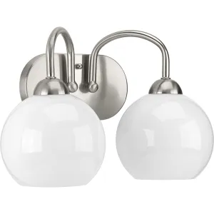 Carisa Collection Two-Light Opal Glass Bath Vanity Light