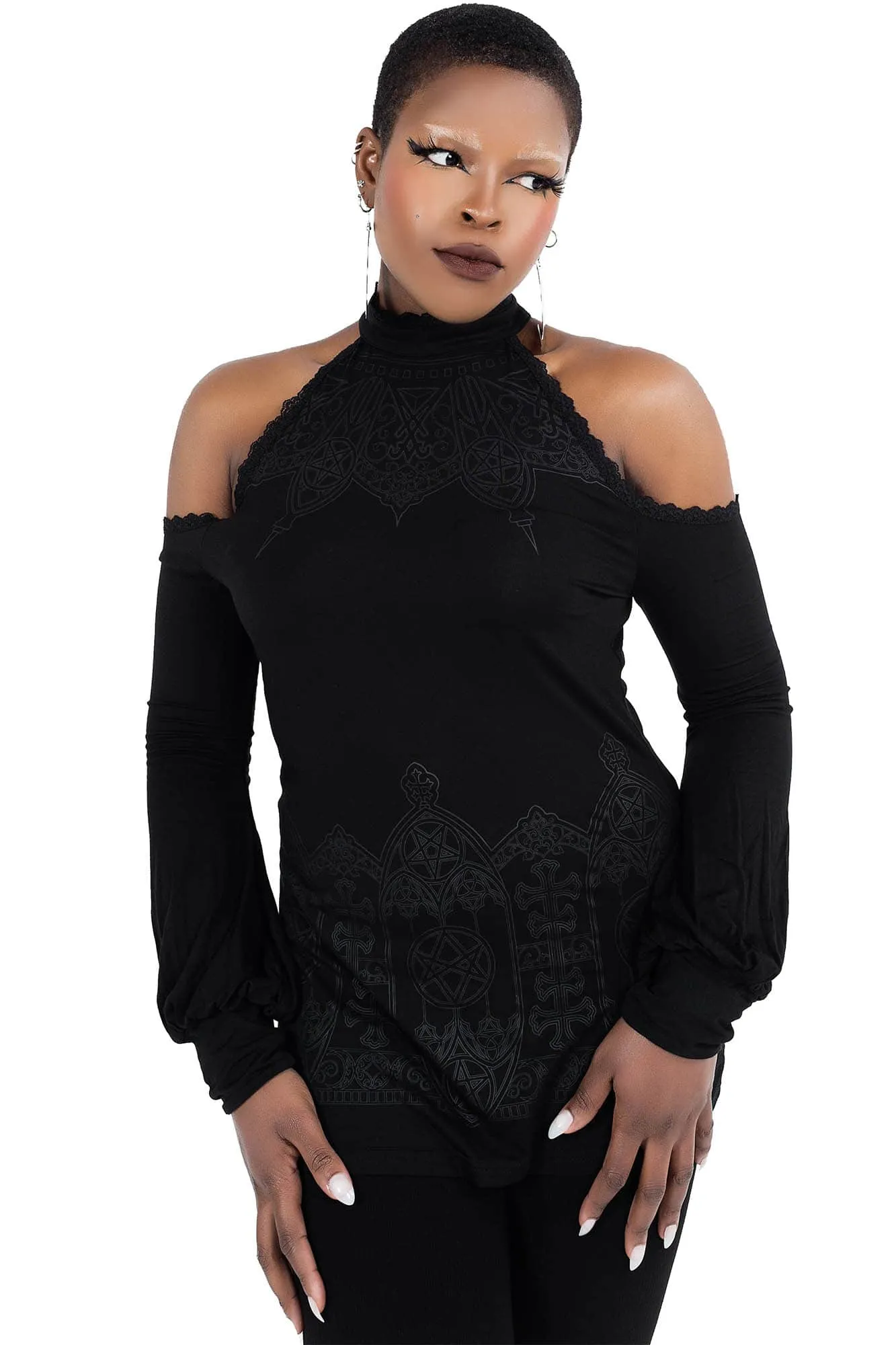 Cecila Cold Shoulder Top - Resurrect