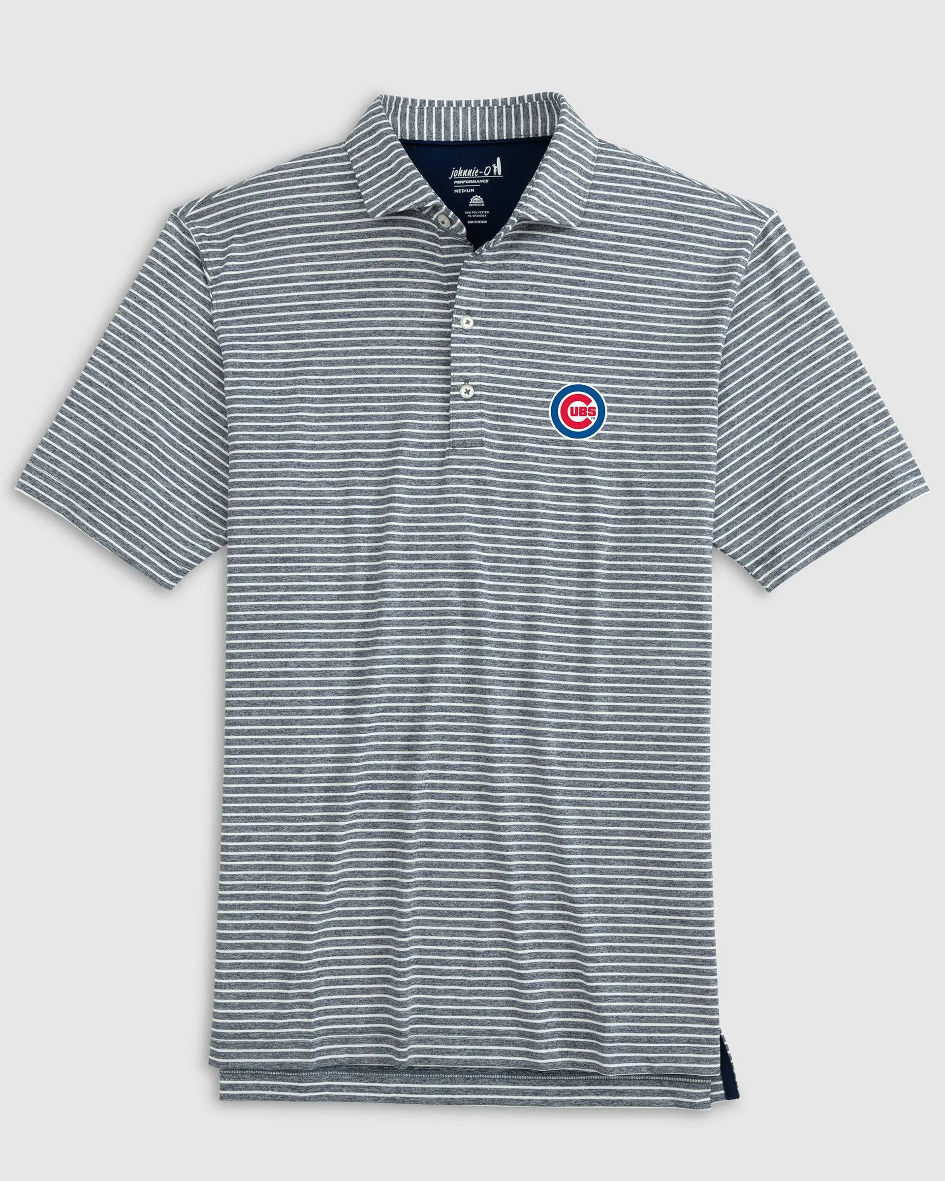 Chicago Cubs Clipperr Striped Jersey Performance Polo