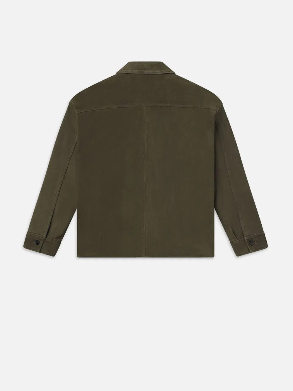 Clean Suede Jacket -- Dark Olive
