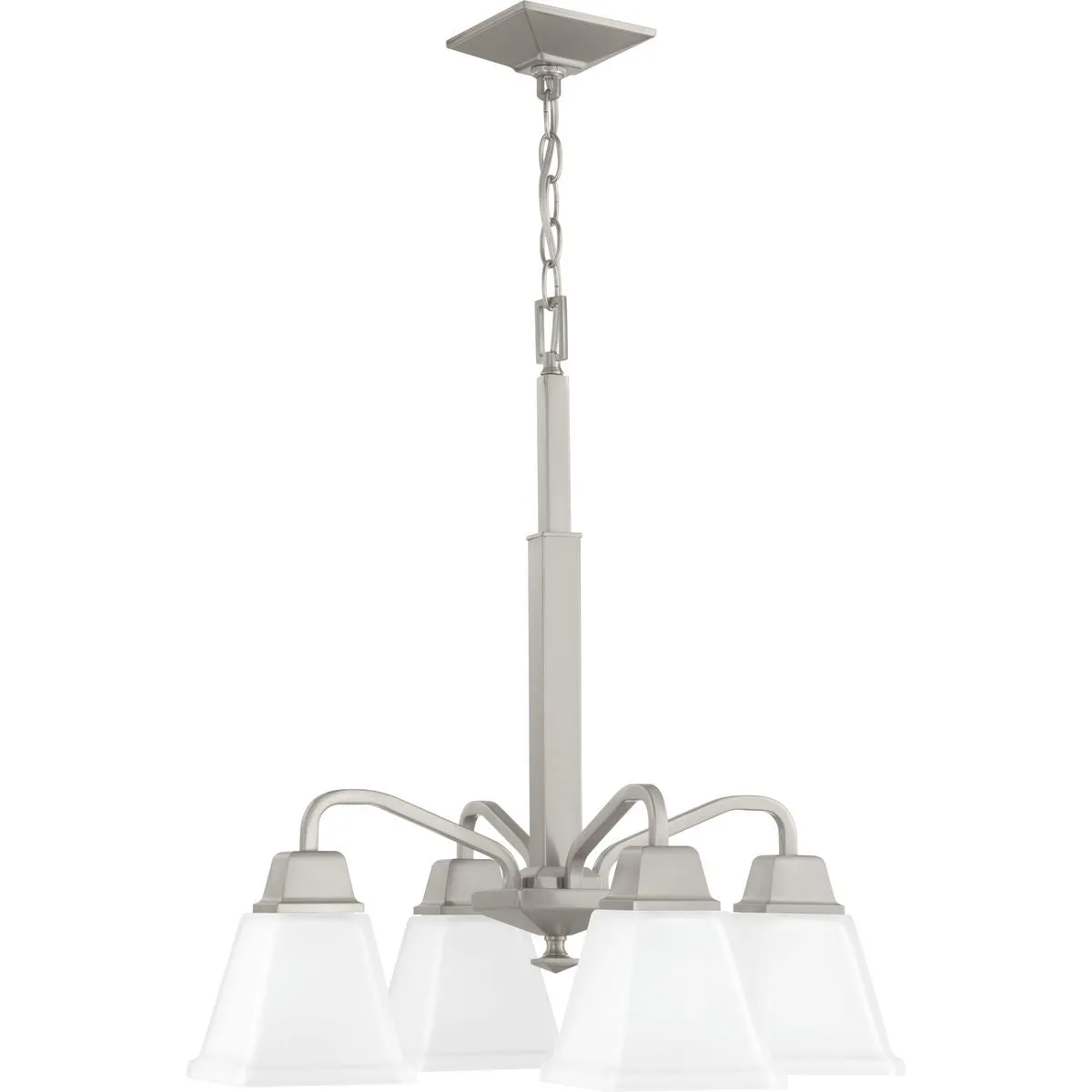 Clifton Heights Collection Four-Light Etched Glass Chandelier Light