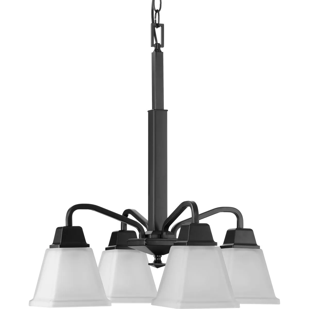 Clifton Heights Collection Four-Light Etched Glass Chandelier Light