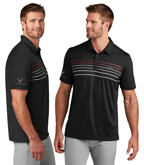 Corvette Travis Mathew Coto Performance Chest Stripe Polo
