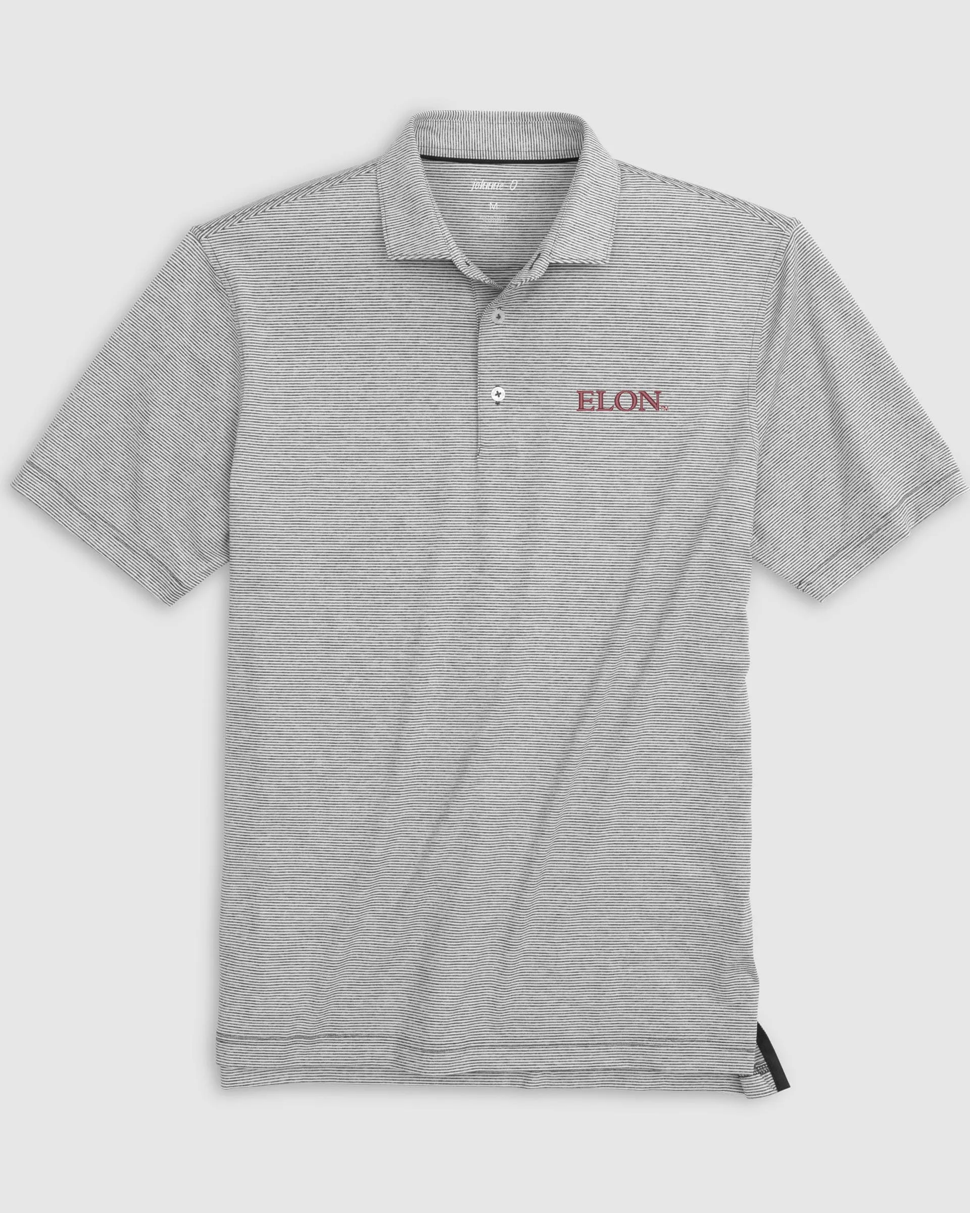 Elon Lyndonn Striped Jersey Performance Polo