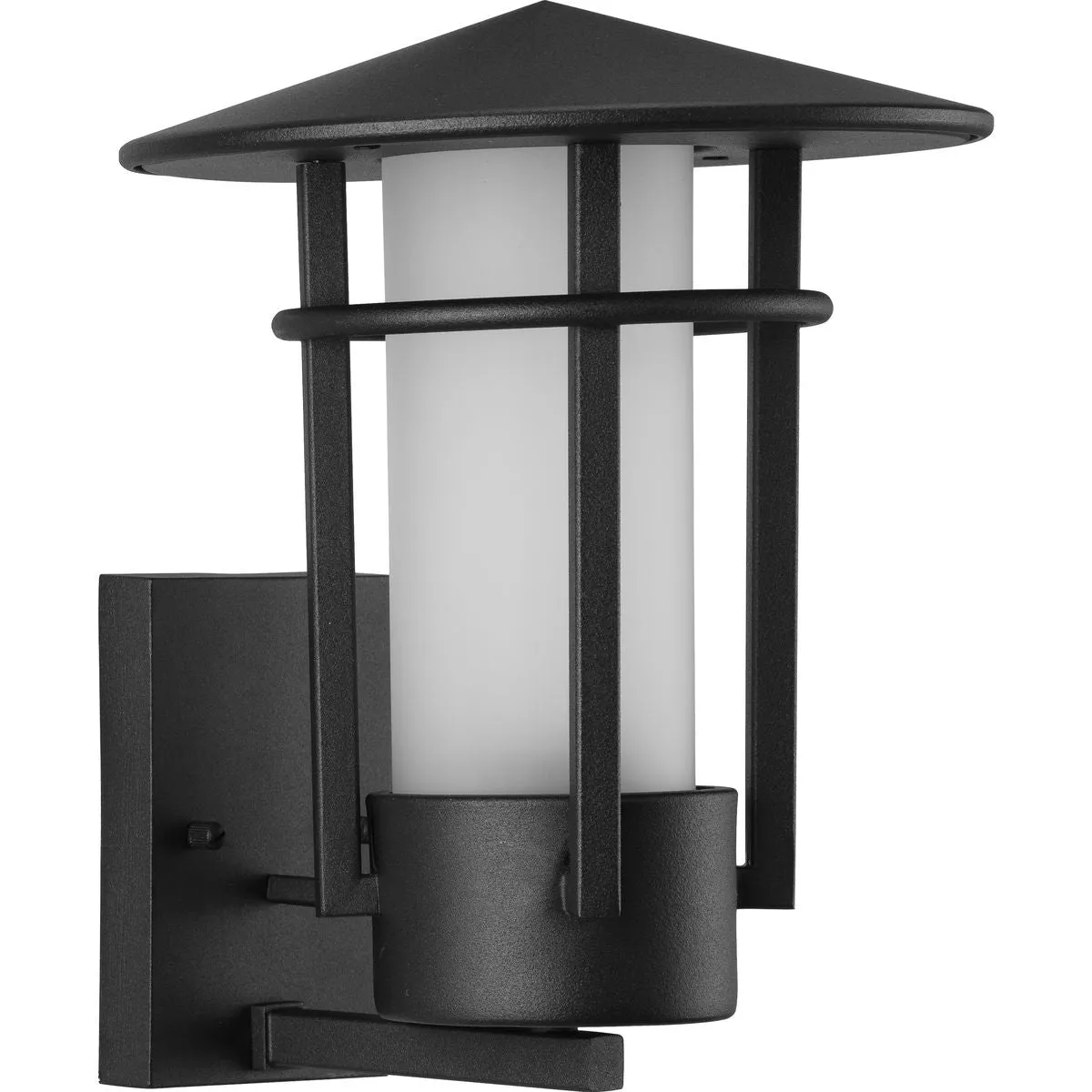Exton Collection One-Light Etched Seeded Glass Medium Outdoor Wall Lantern