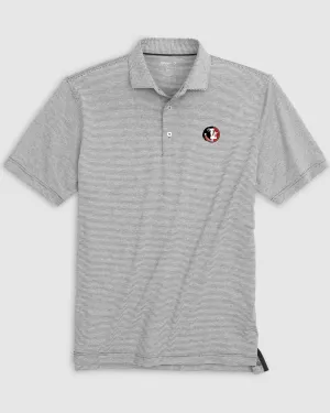 Florida State Lyndonn Striped Jersey Performance Polo - Vault Logo