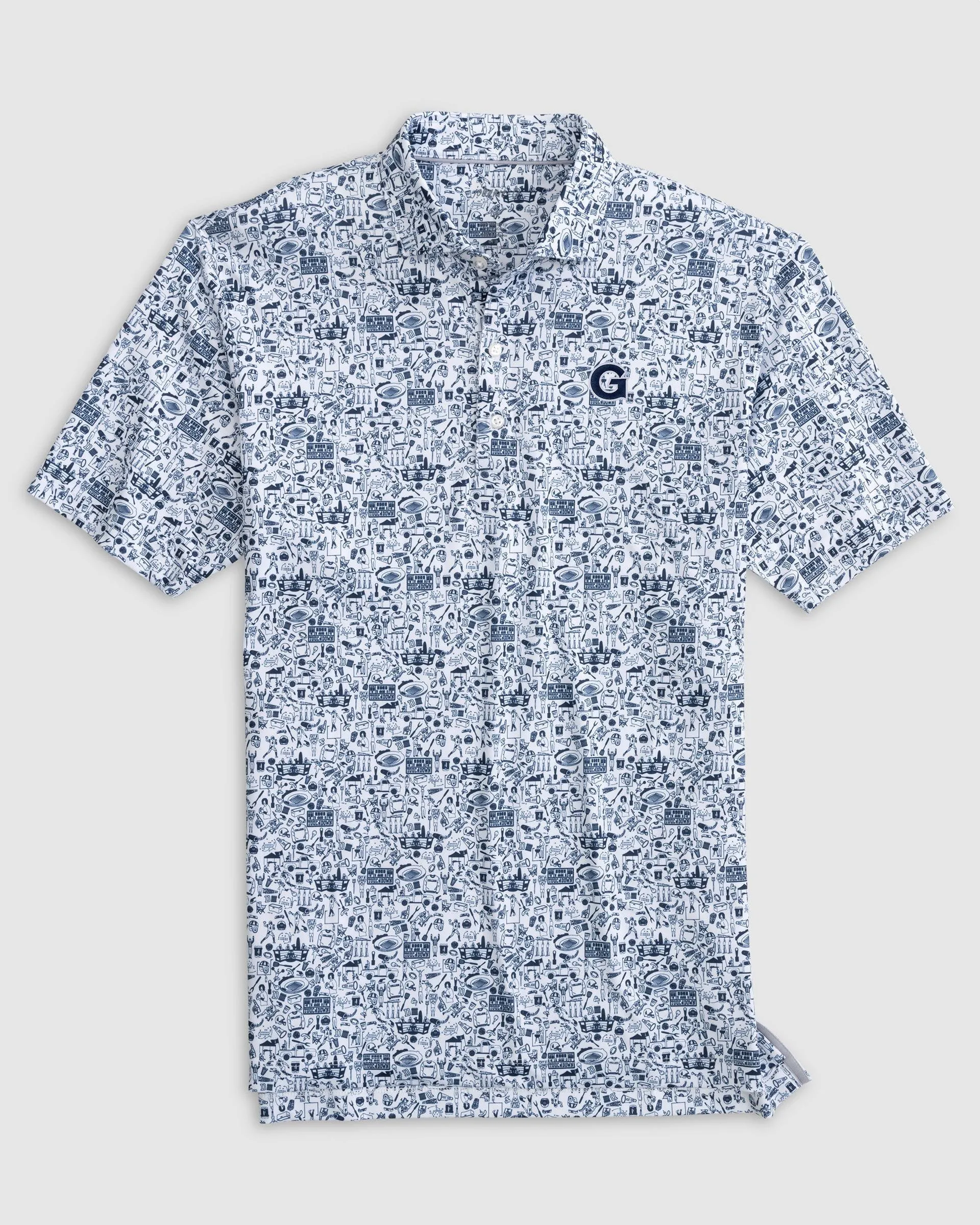 Georgetown Tailgater 2.0 Printed Jersey Performance Polo