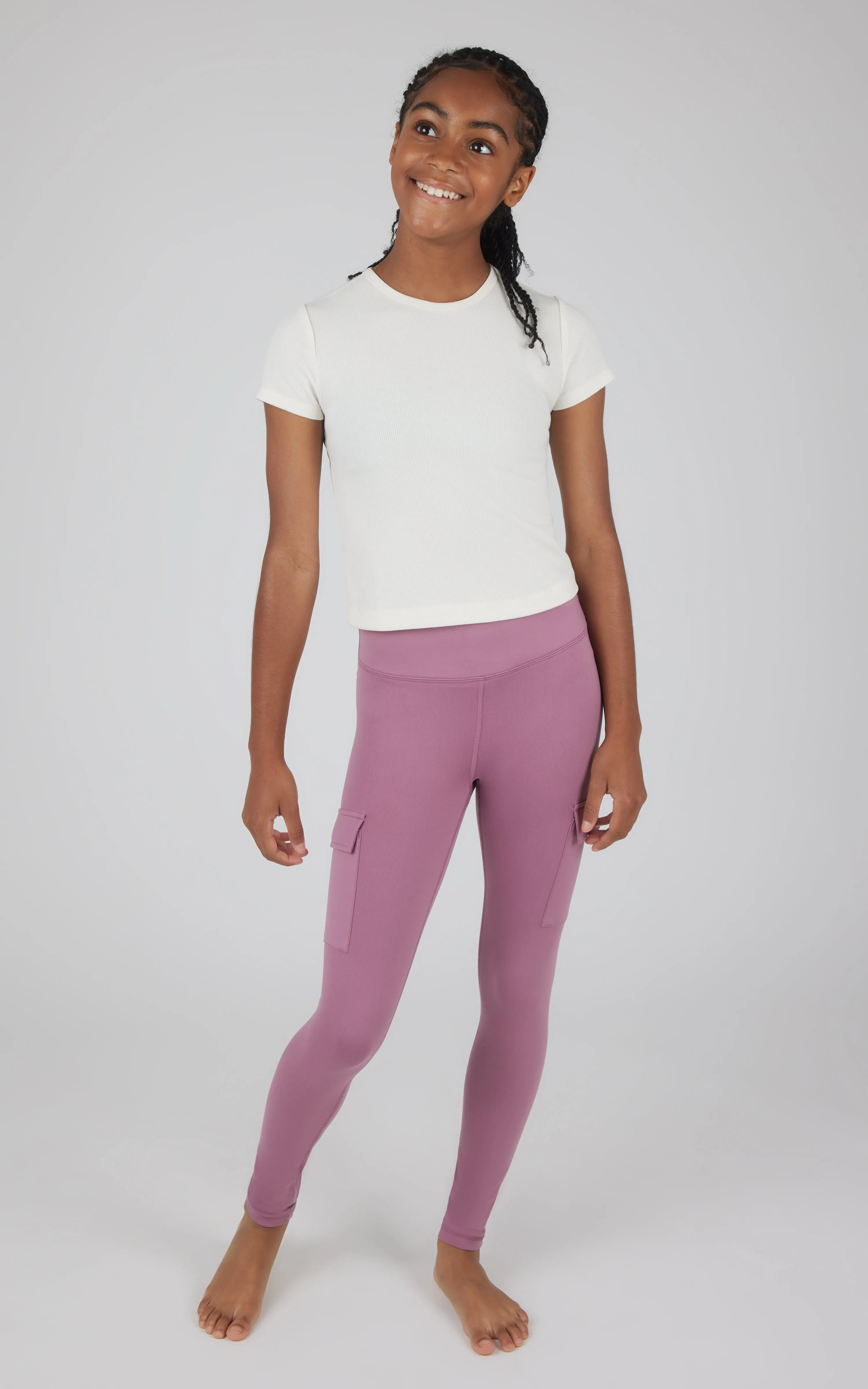 Girls 2 PK Interlock Everyday Cargo and Basic Legging