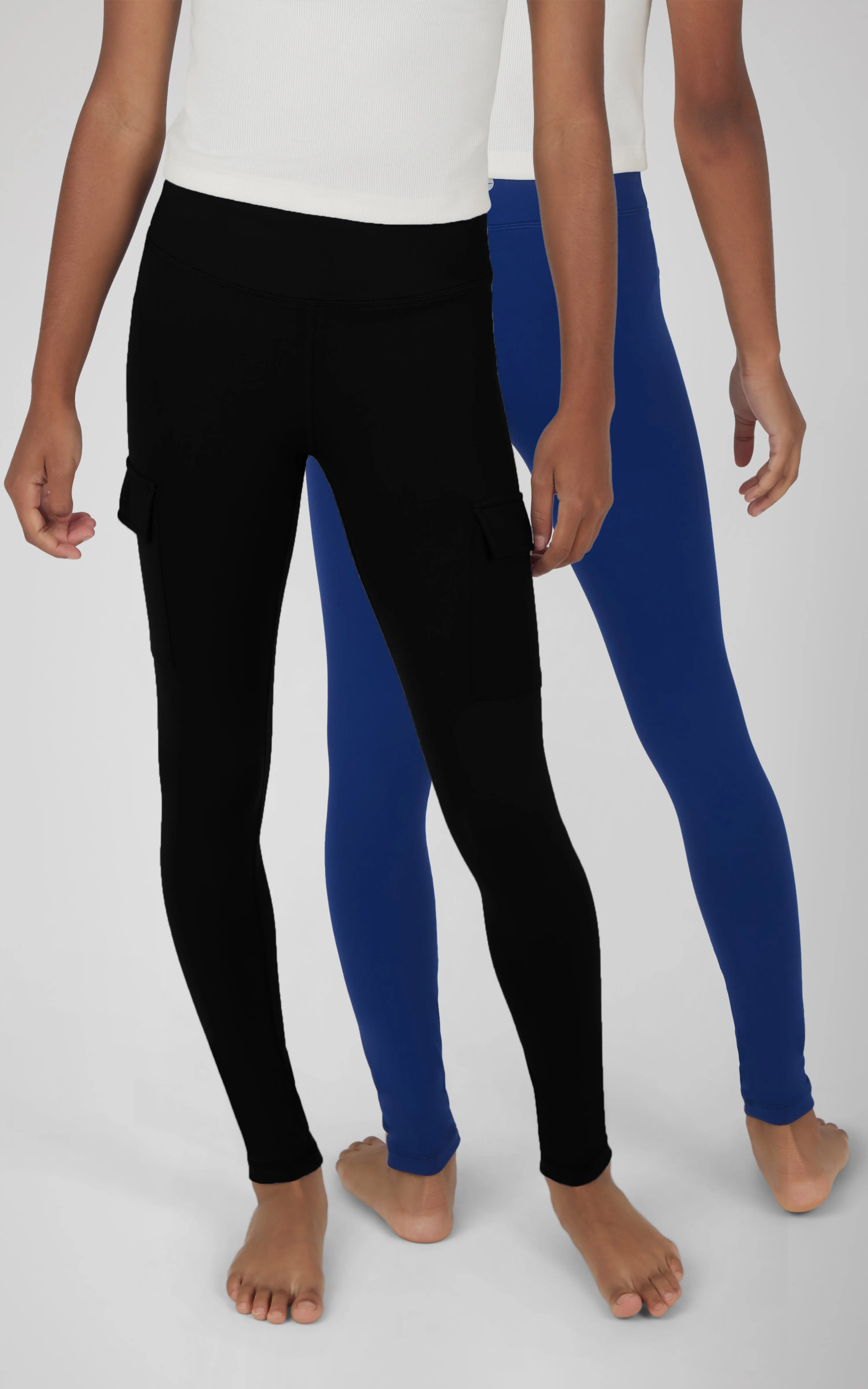 Girls 2 PK Interlock Everyday Cargo and Basic Legging