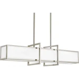 Haven Collection Four-Light Etched Glass Pendant Light