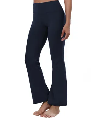 High Waist Bootcut Leggings navyblue_yoga