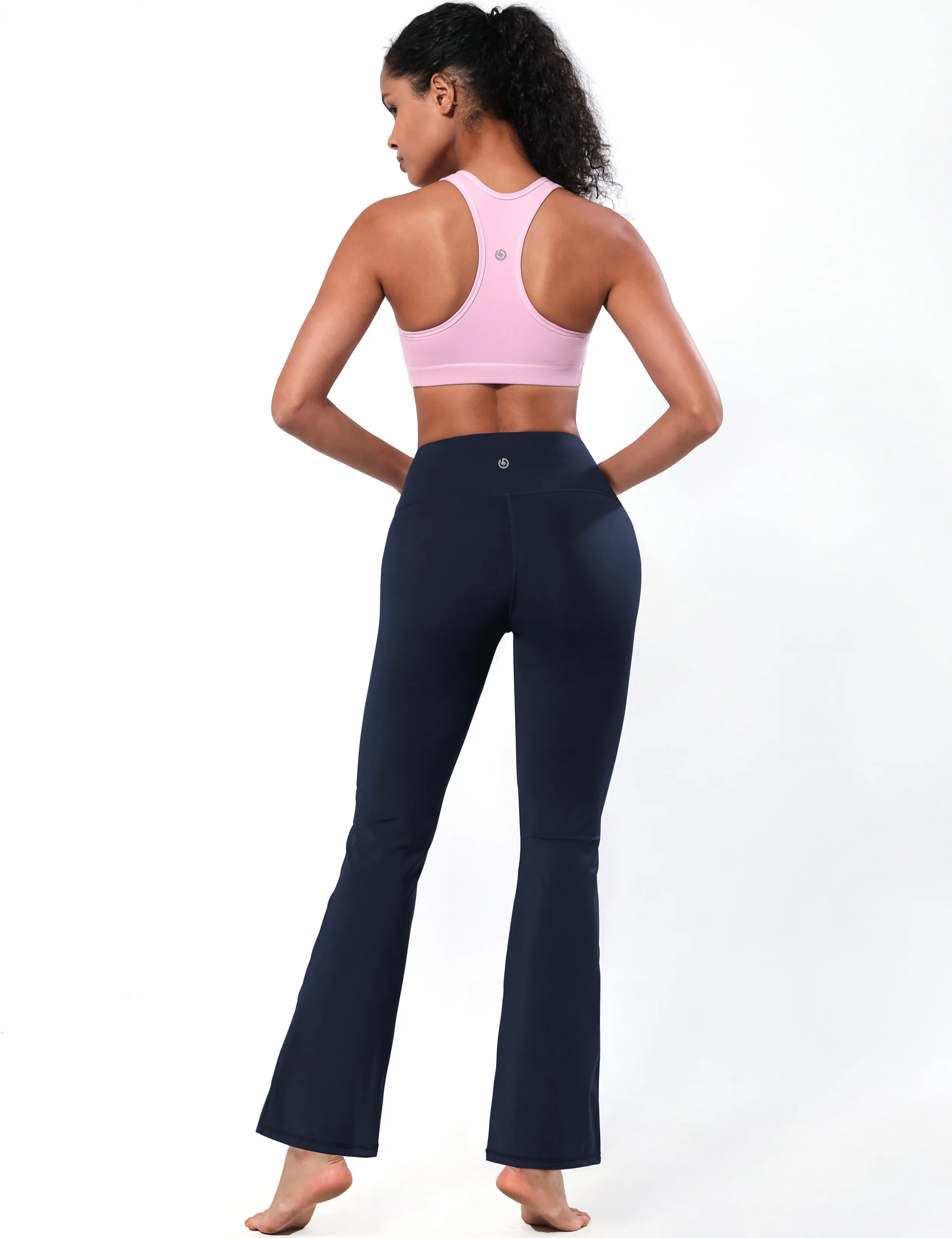 High Waist Bootcut Leggings navyblue_yoga