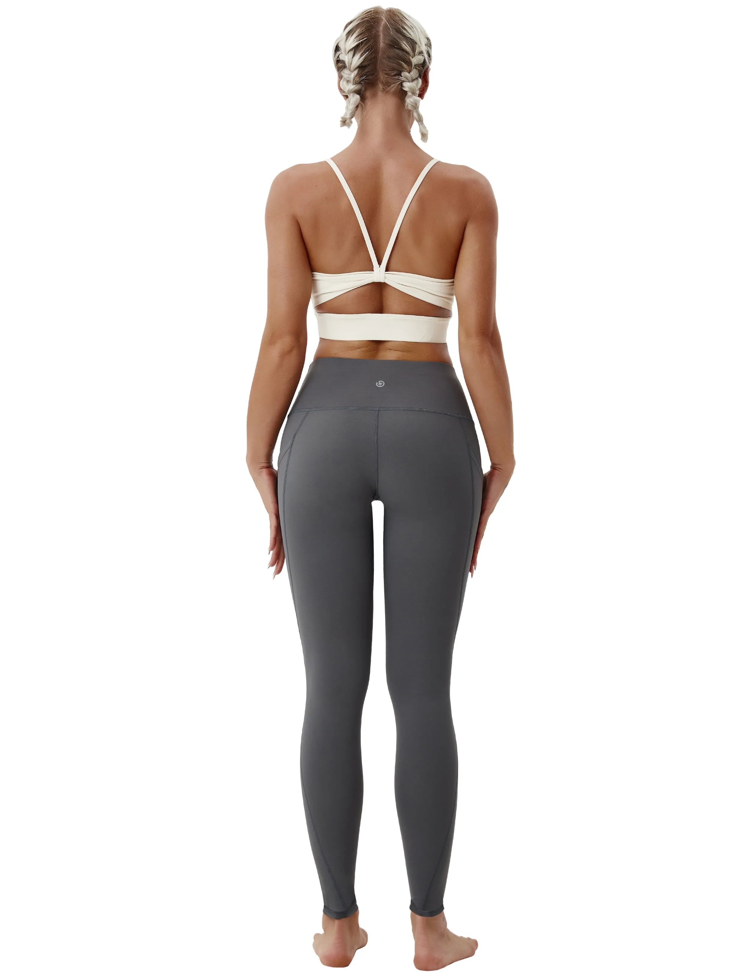 High Waist Side Pockets Yoga Pants shadowcharcoal ins_yoga