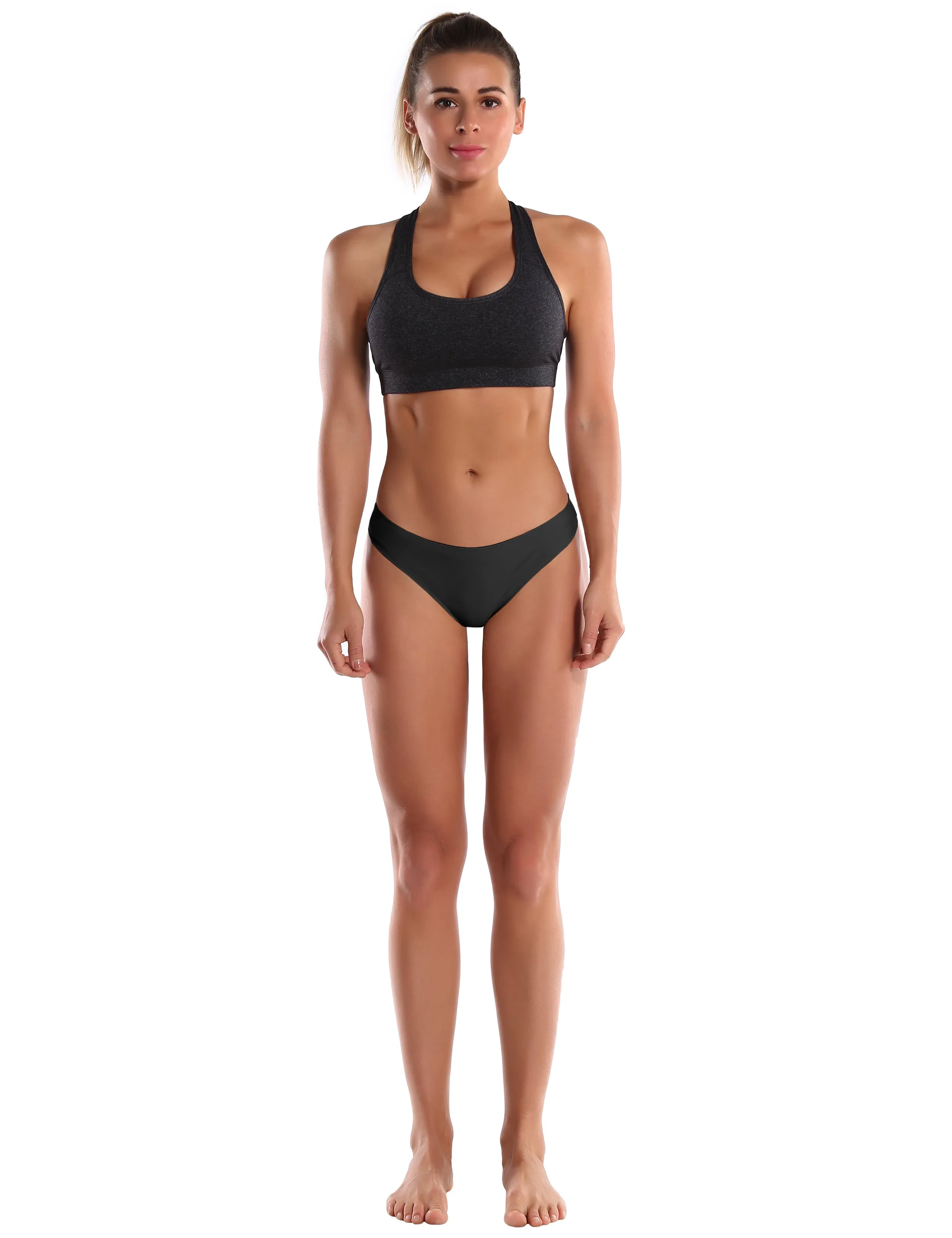 Invisibles Sports Thongs underwear Black_yoga